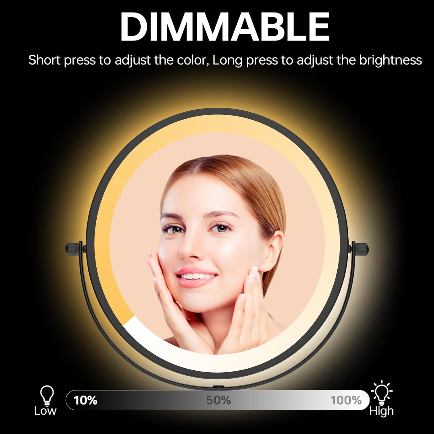 LANSI 10X Rechargeable Magnifying Beauty Mirror