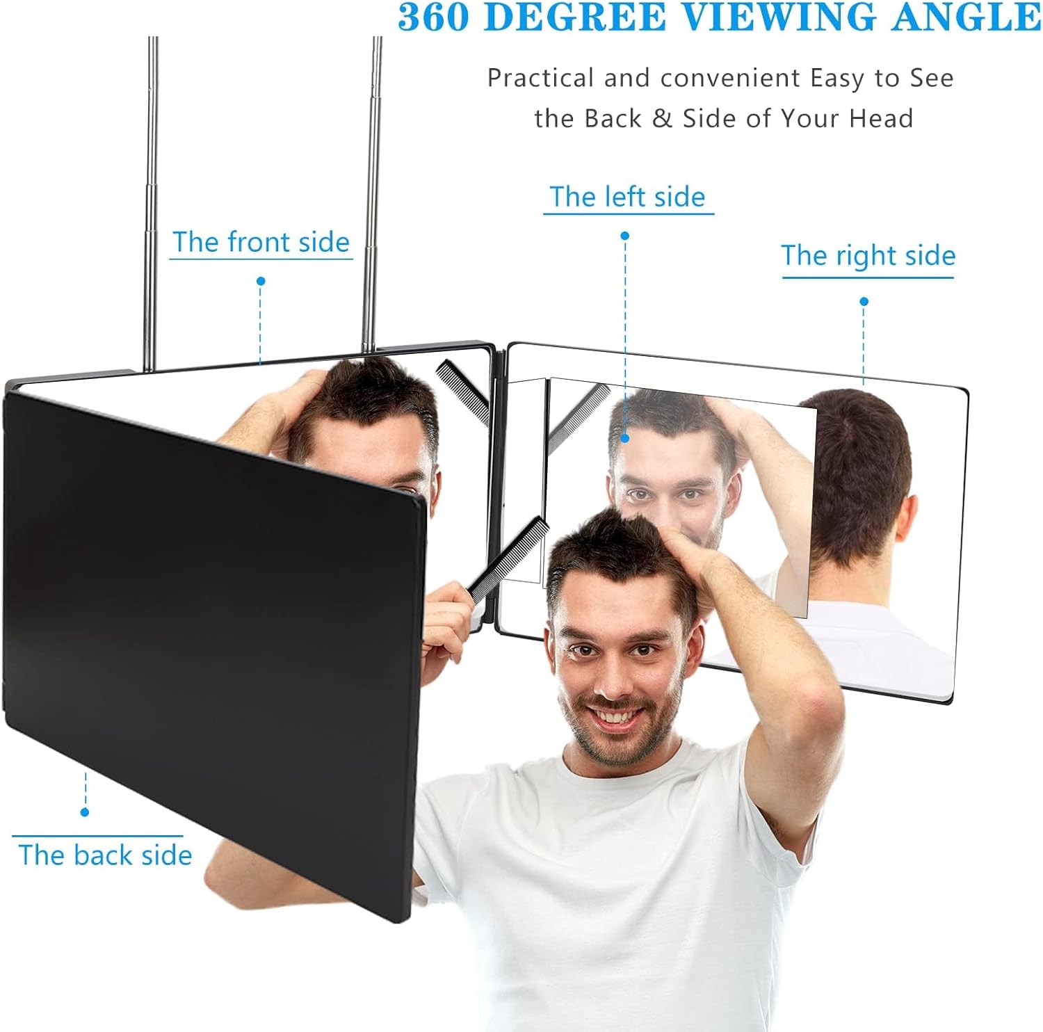 JANMPASK 3 Way Mirror with Adjustable Height