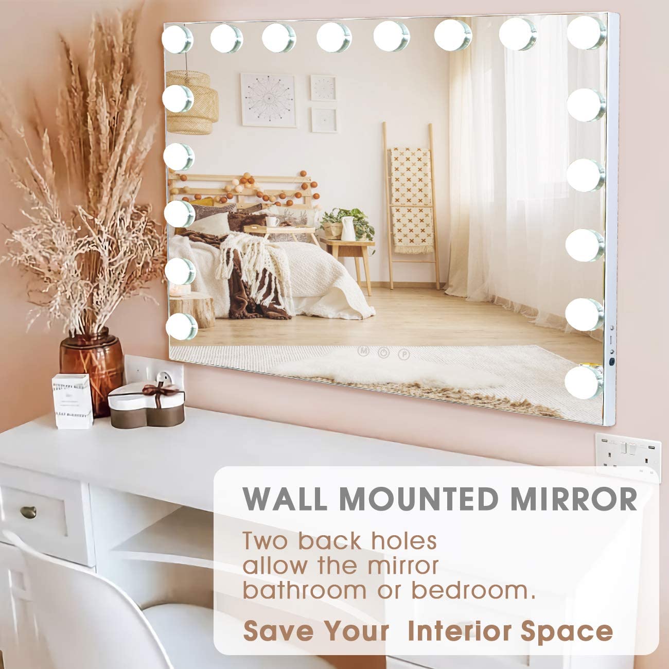 COOLJEEN 315-inch Large Hollywood Makeup Mirror