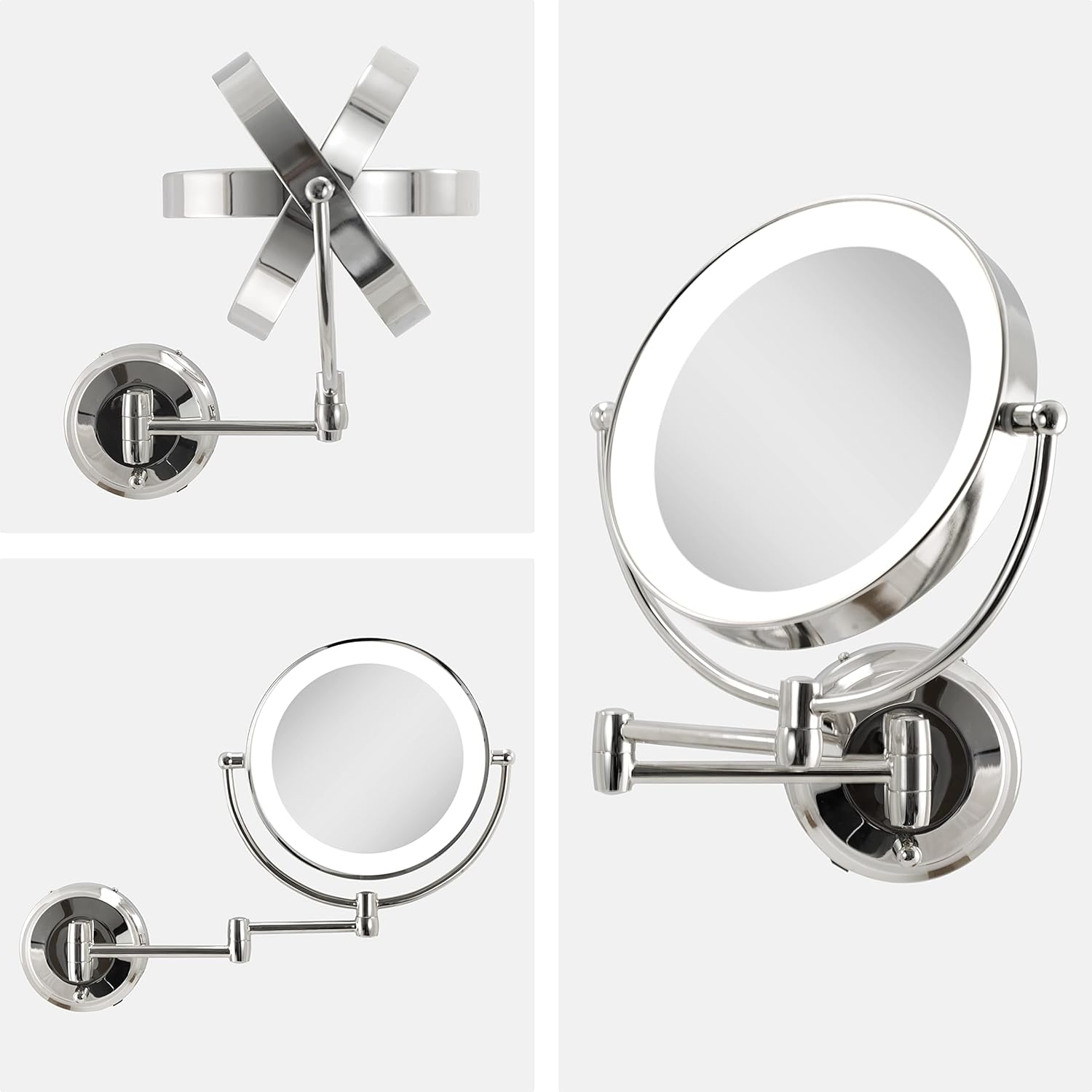 Zadro 11 LED Wall-Mounted Makeup Mirror