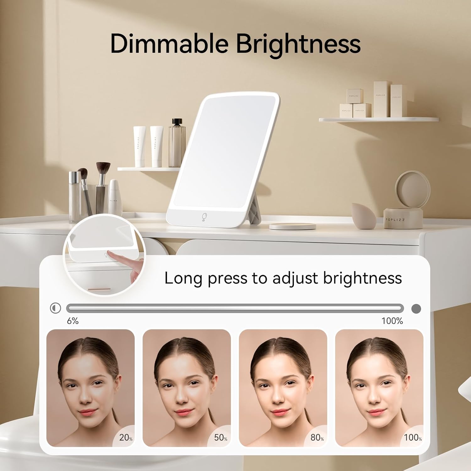 POPLIZZ 11 x 8 Portable Makeup Mirror