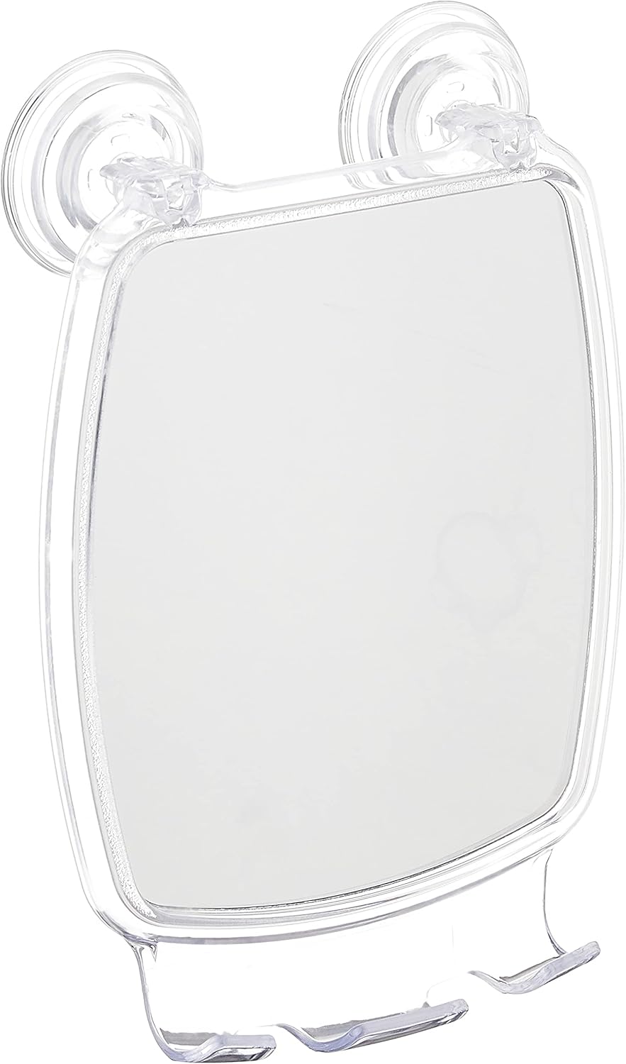 Fog-Free Suction-Attached Mirror With Razor Holder