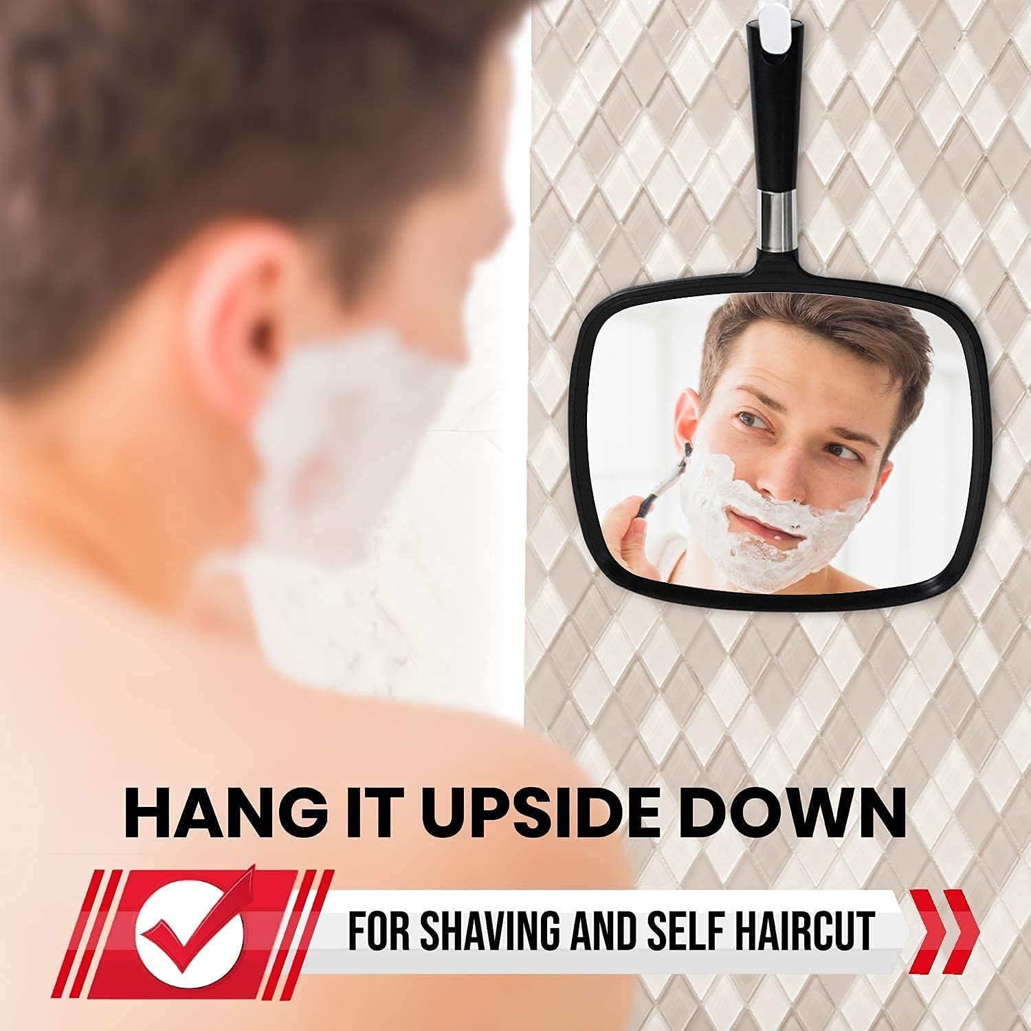 MirrorVana Luxury Hand Mirror with Comfort Handle
