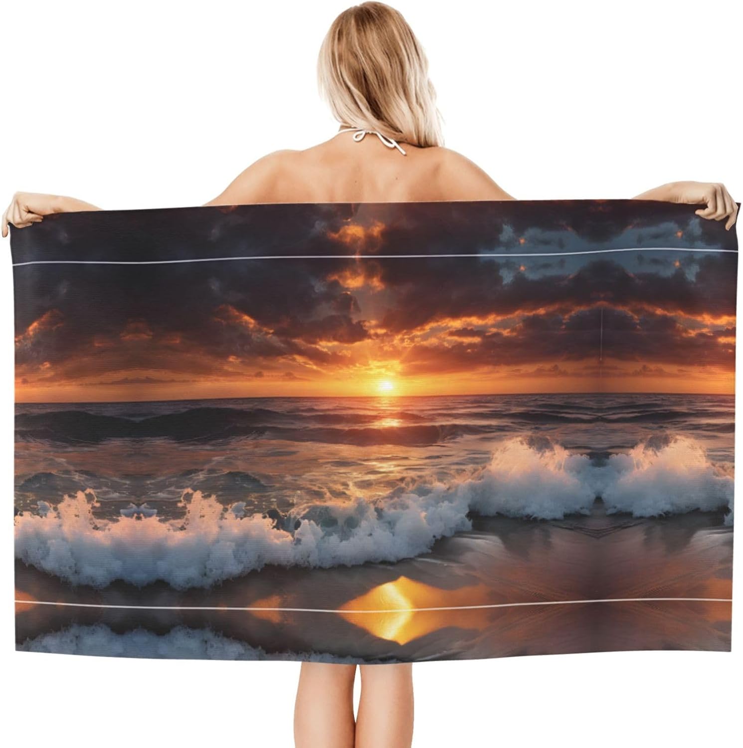 Sunset Beach Microfiber Bath Towel