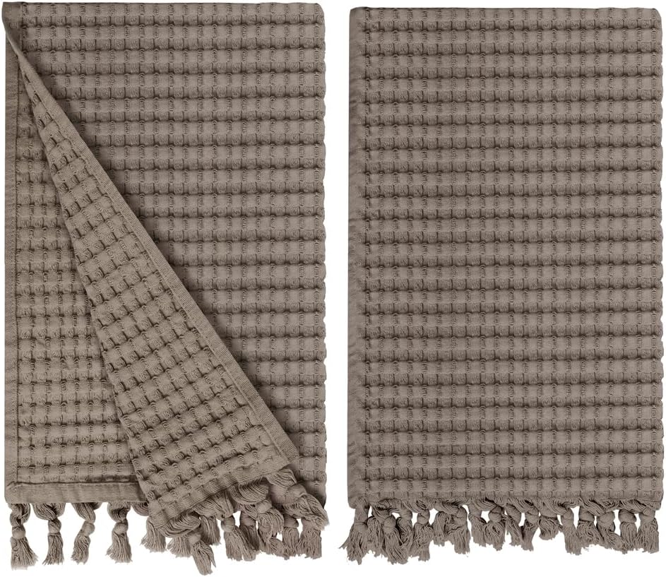GILDEN TREE Modern Stone Waffle Towels 20x35 2 Pack