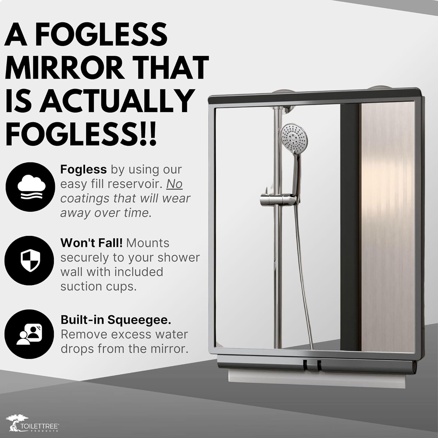 ToiletTree Products Fogless Shower Mirror
