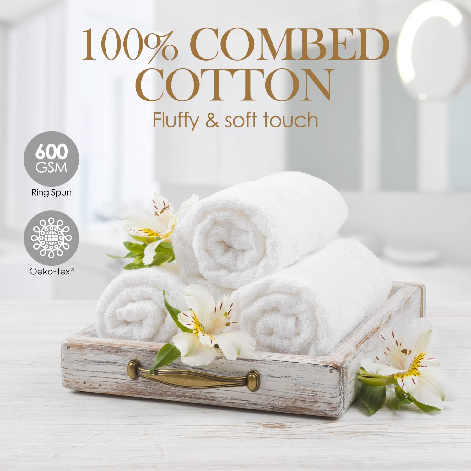 Elaine Karen White Wash Cloths