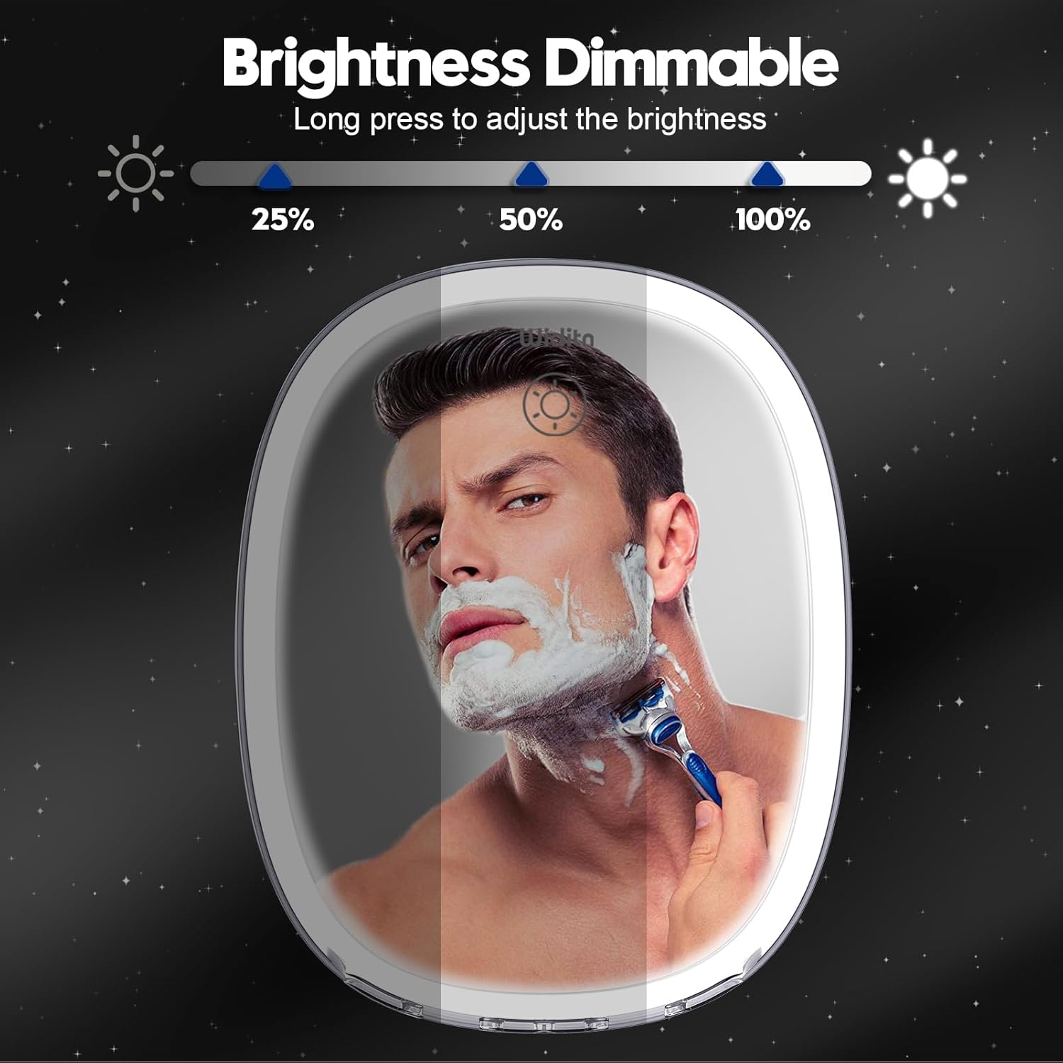 Fogless LED Shower Mirror with Adjustment