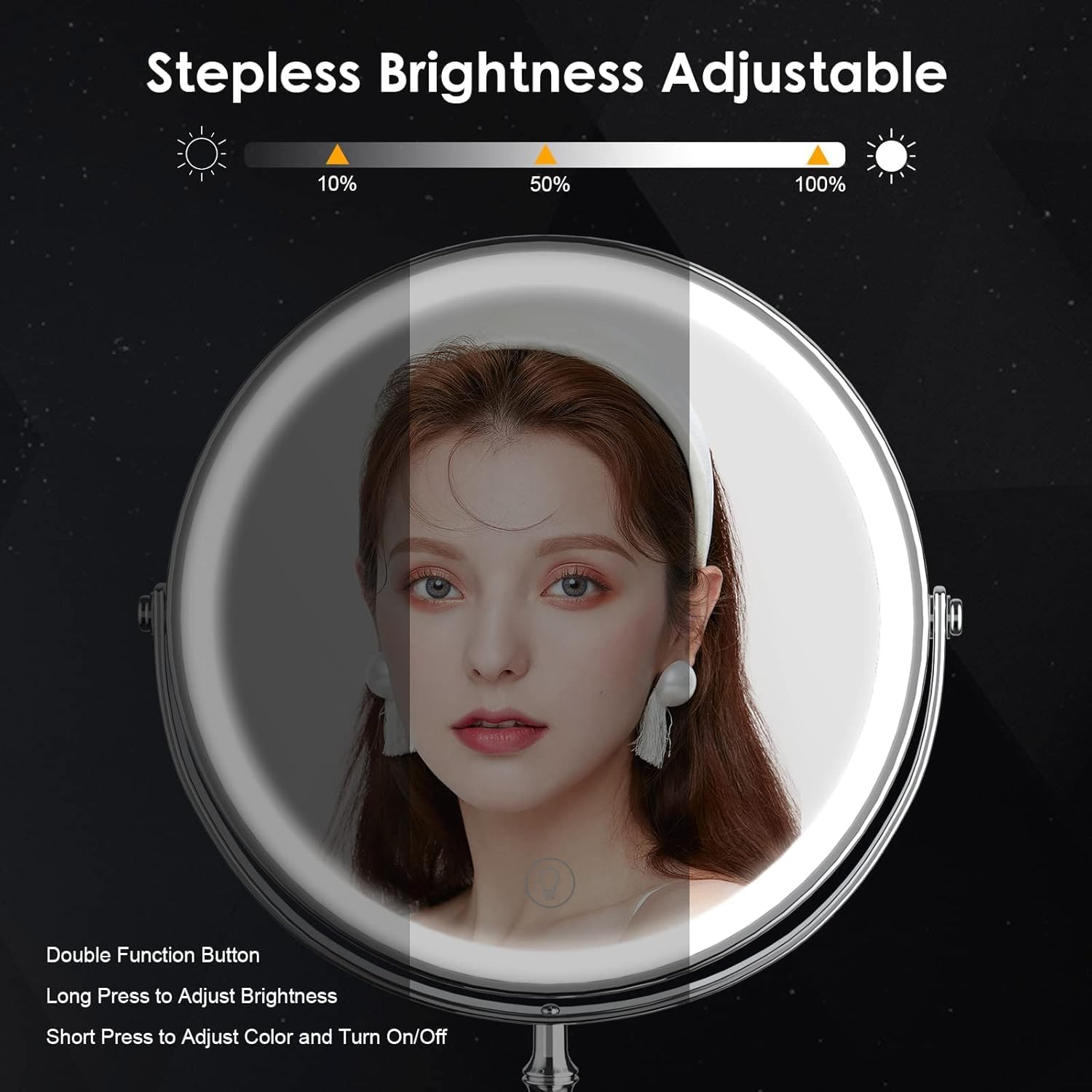 Lighted Makeup Mirror Charged