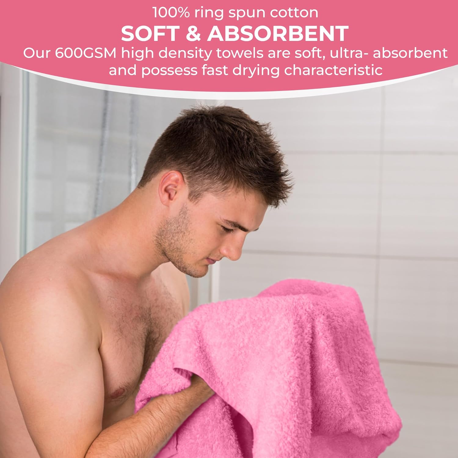 Premium 27x54 Cotton Bath Towels - 100 Soft Absorbent