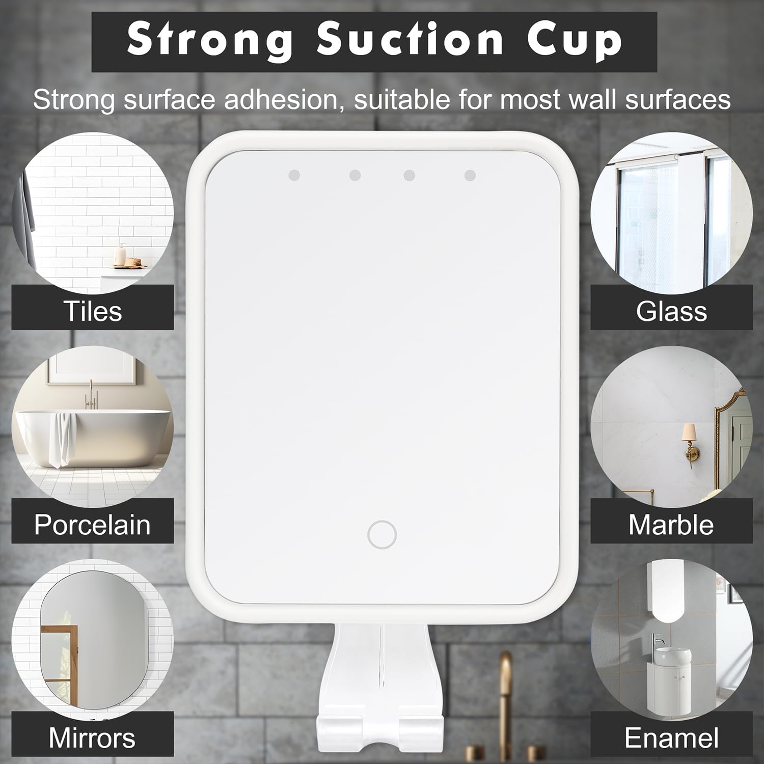 Professional Heated Anti-Fog Shower Mirror for Shaving Reusable Durable Efficient