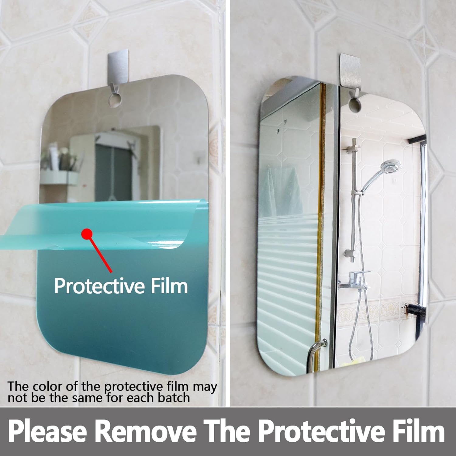 2-Piece Shatterproof Shoe and Travel Mirror for Safe Use