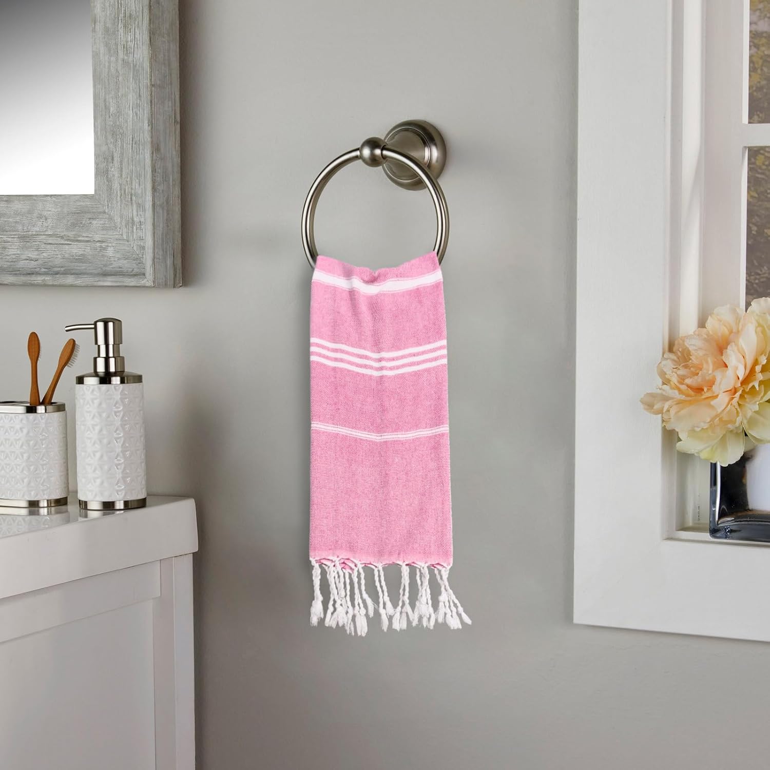 Exquisite 16x40 Turkish Hand Towels Quick Dry Absorbent for Home Bathroom