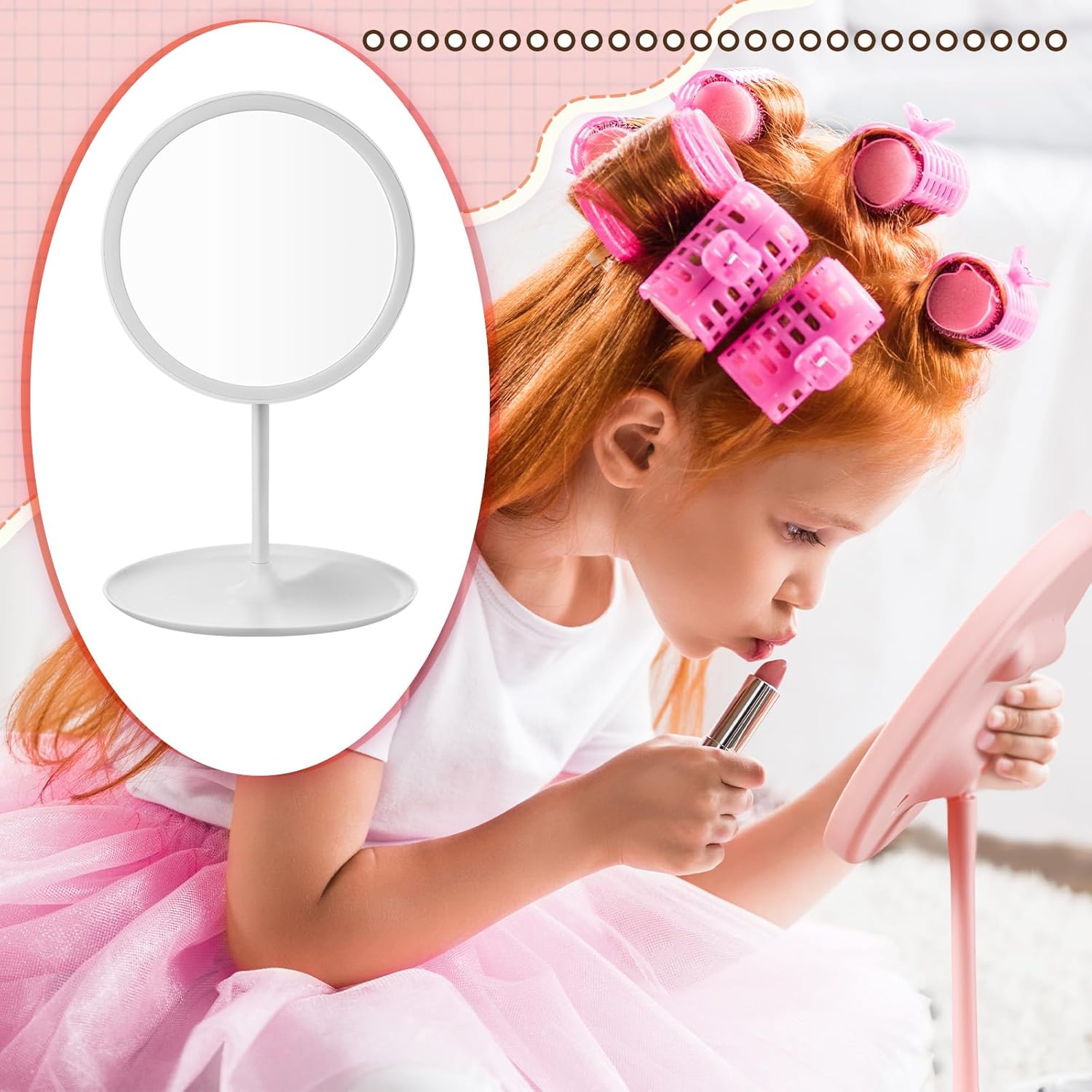 6 Pcs Spa Party Mirror White