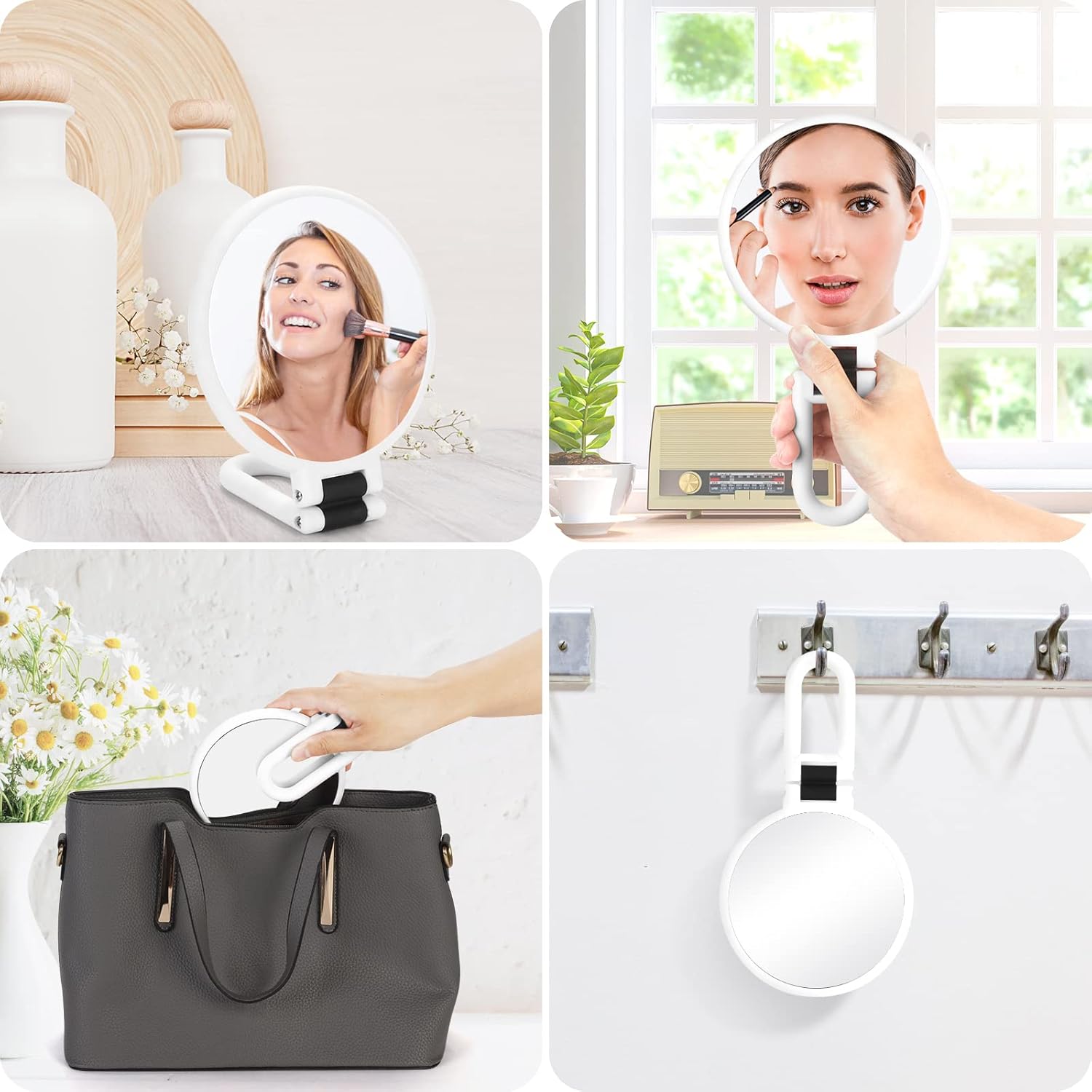 Magnifying Compact Travel Mirror with 30x Double-Sided Surface