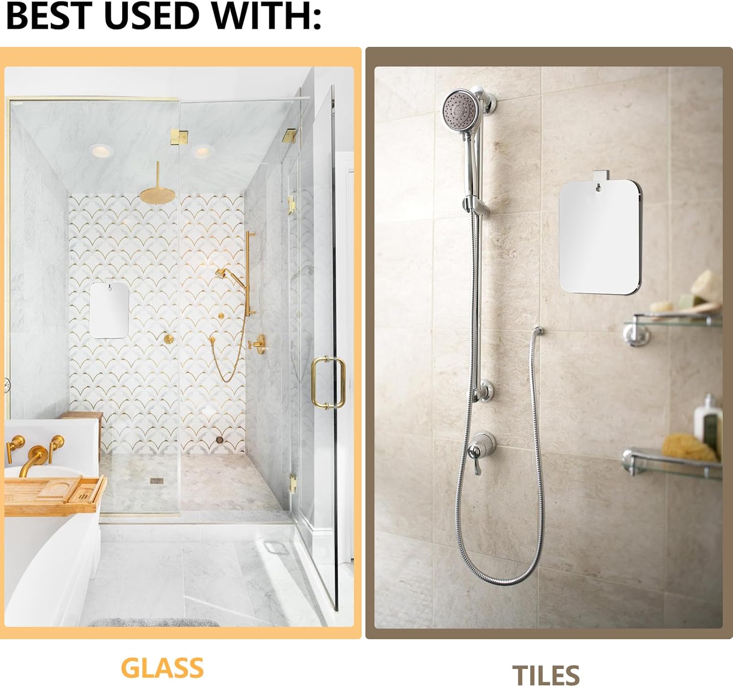 Premium Shatterproof Shower Mirror for Shaving Makeup