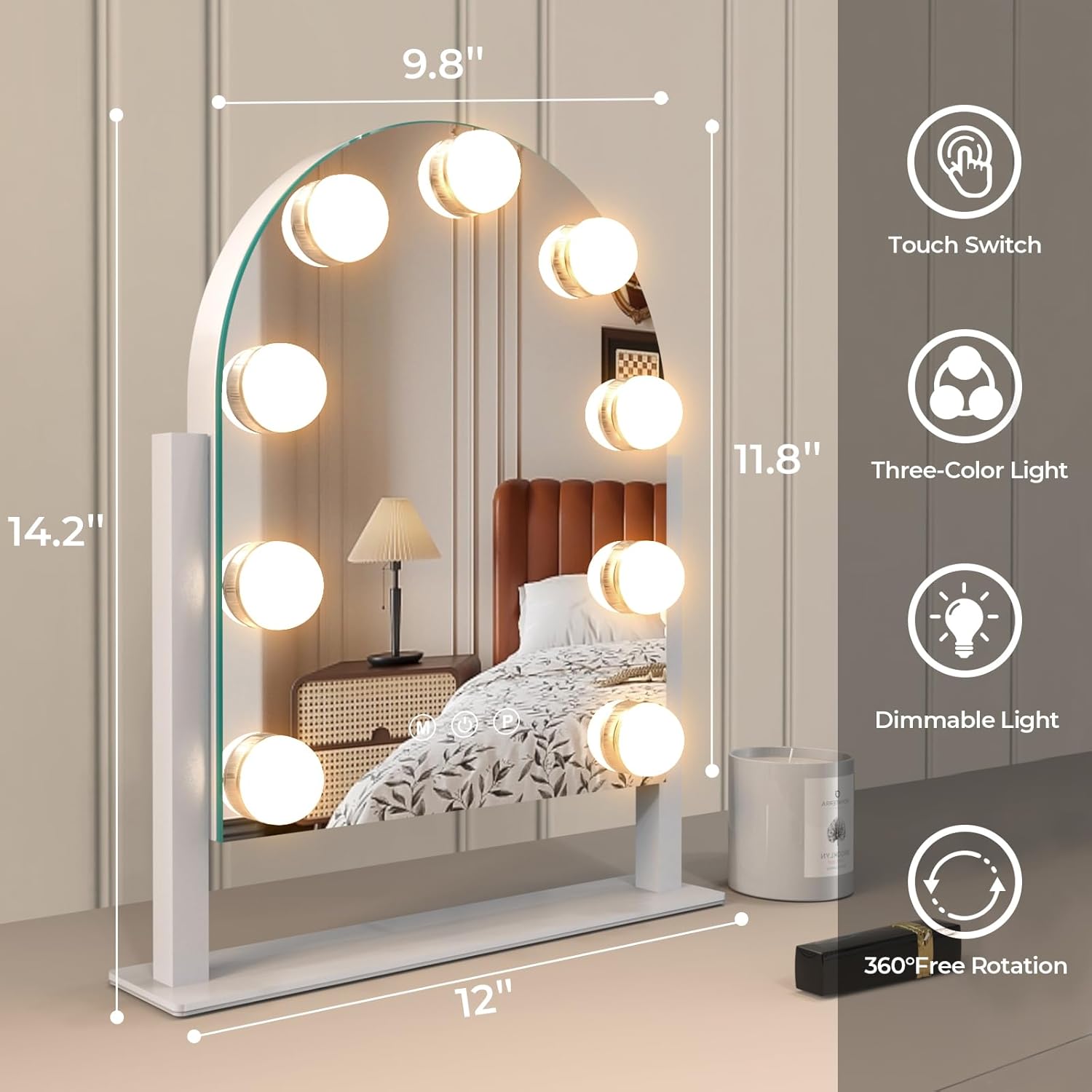 ZL ZELing Makeup Mirror with Lights