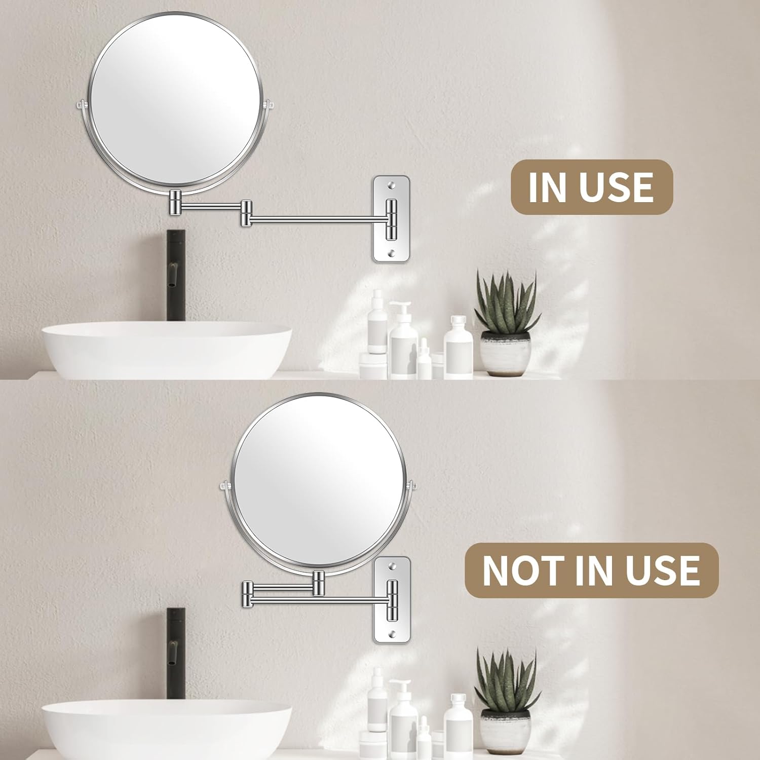 Versatile 7X Magnifying Mirror for Makeup and Shaving