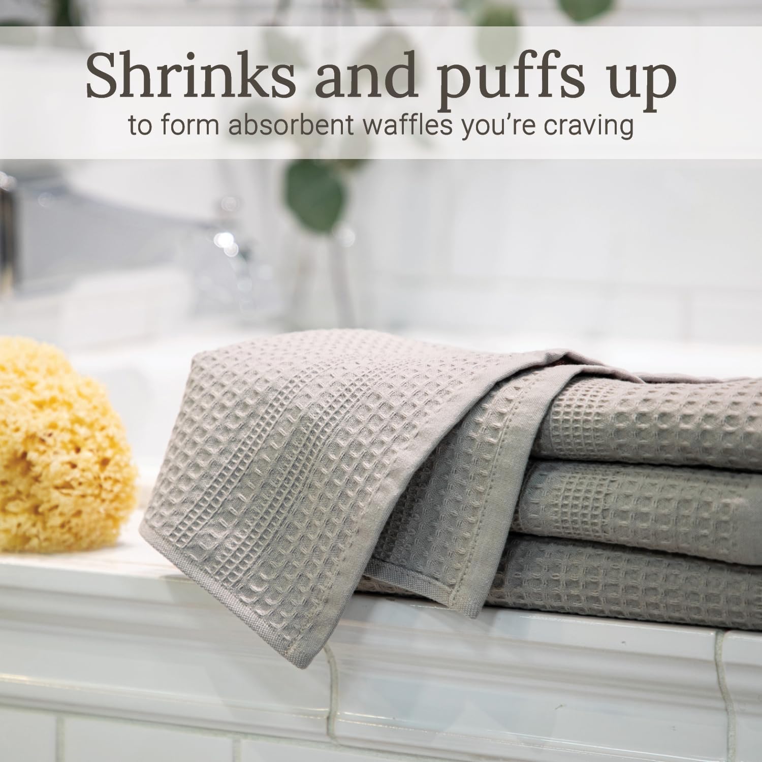 GILDEN TREE Waffle Towels 2 Pack Bath Sheets 40x80 1