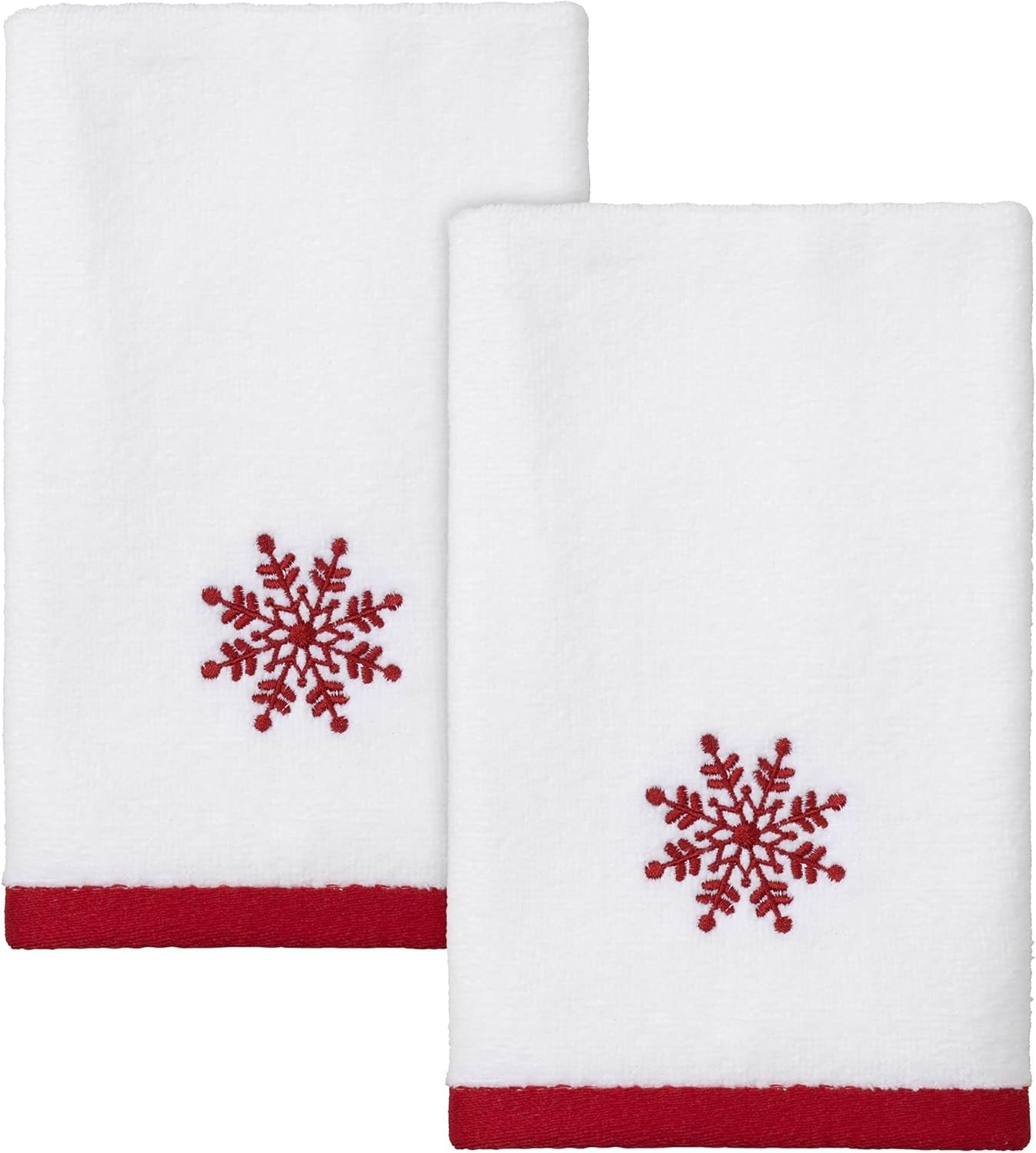 Avanti Linens - Sparkle Collection Fingertip Towels Soft Cotton Set of 2