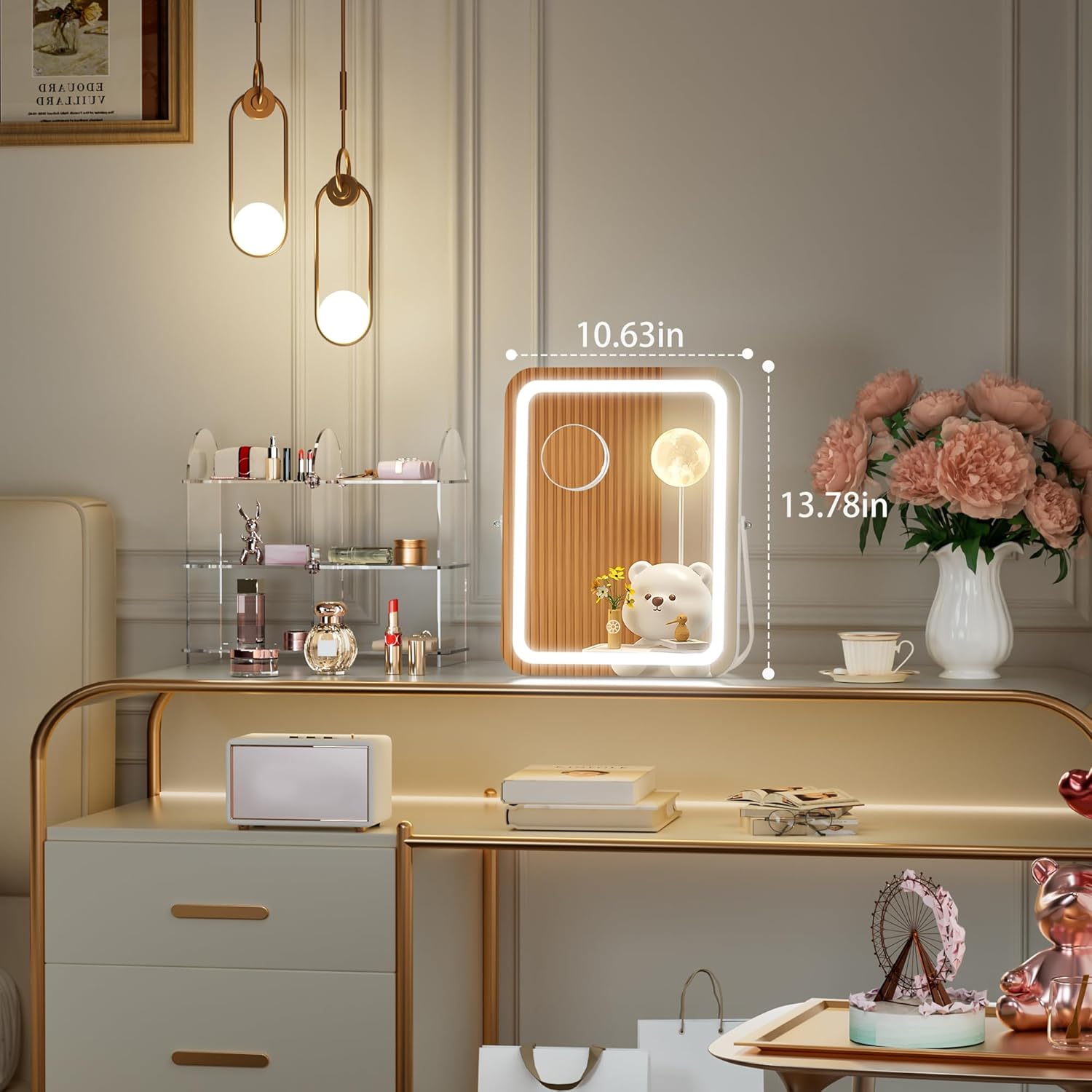 Versatile Vanity Mirror with Smart Lighting Magnifying Glass