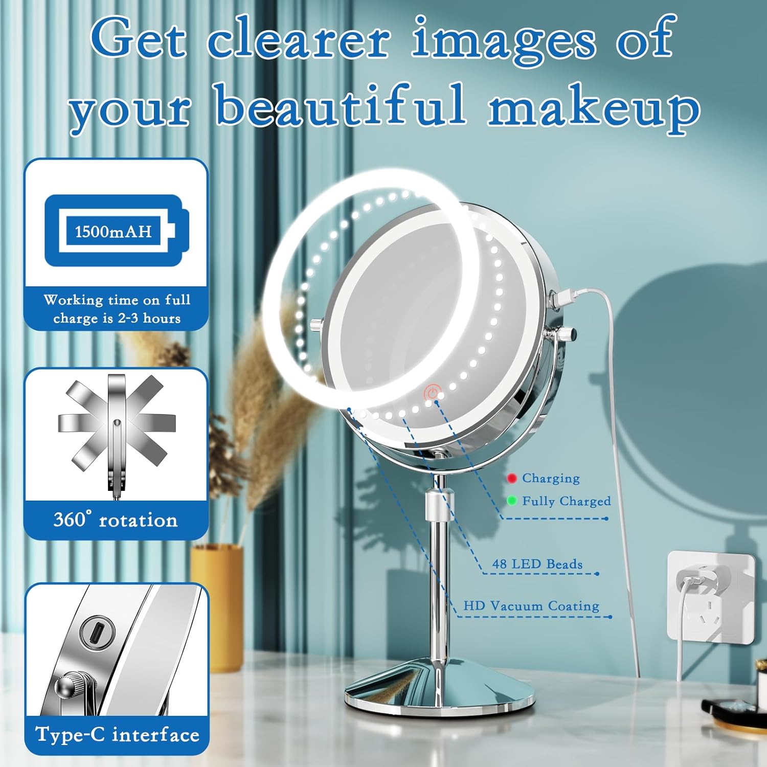 Niuphia Vanity Mirror with Lights