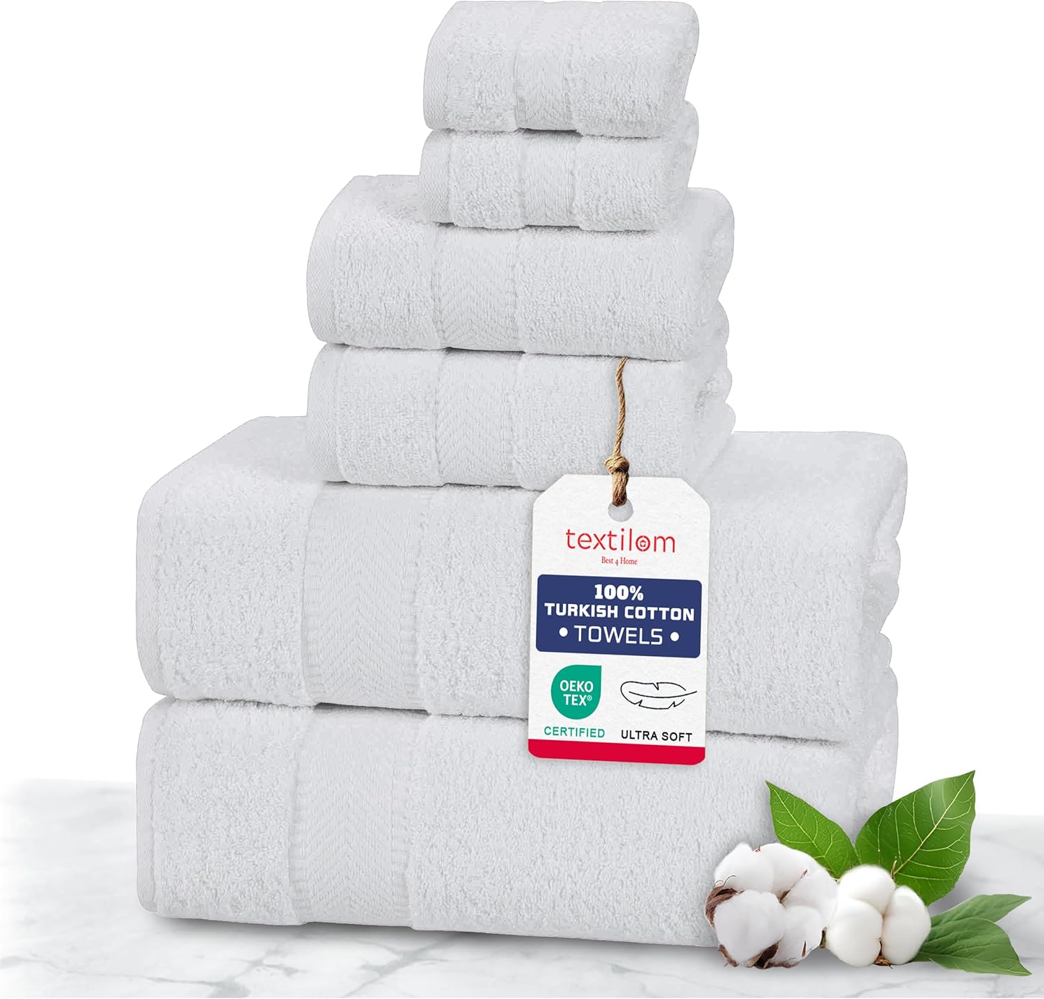 Luxury 100 Turkish Cotton Bath Towels Set for Home