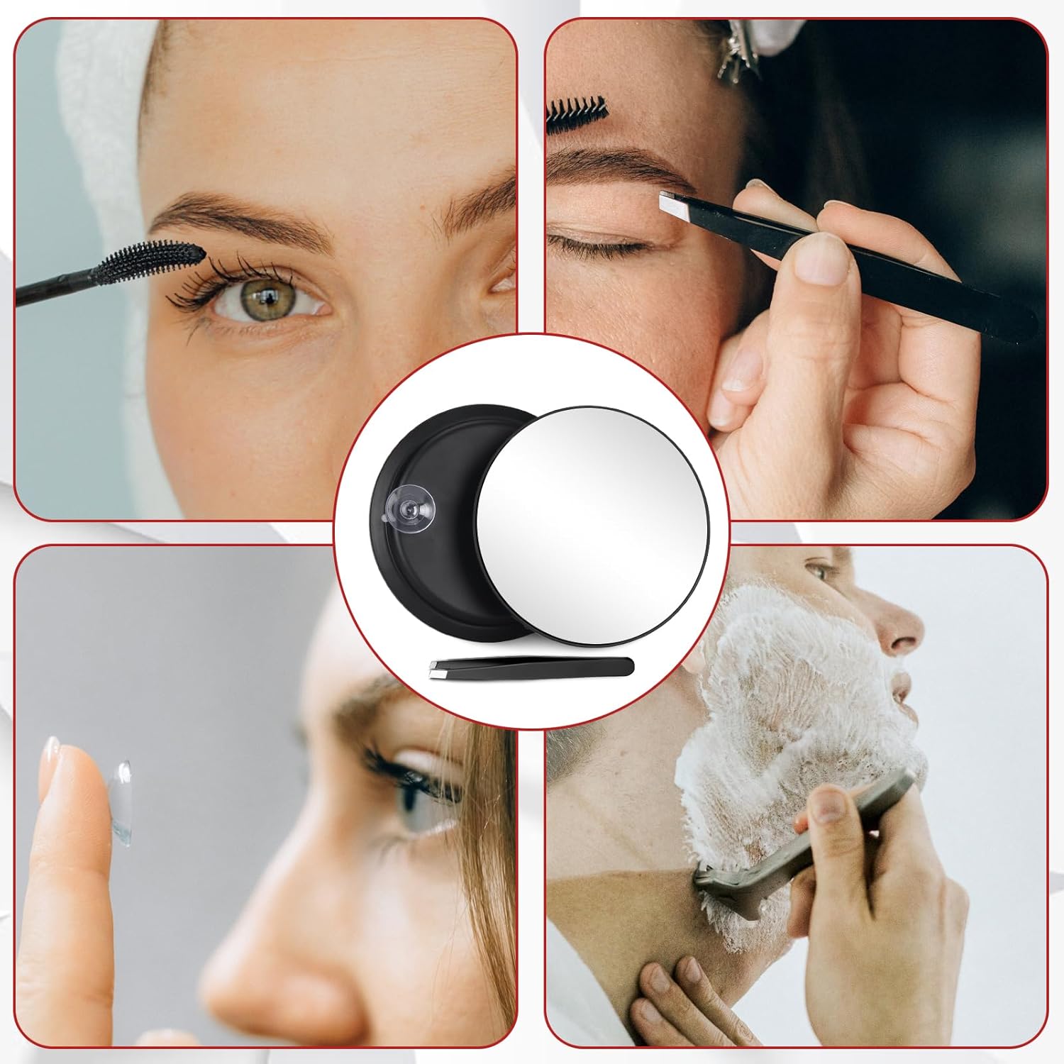 30 X Magnifying Mirror with Suction Cups
