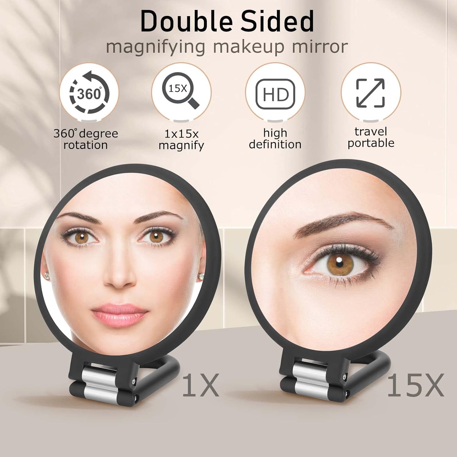 Magnifying Handheld Mirror for Makeup