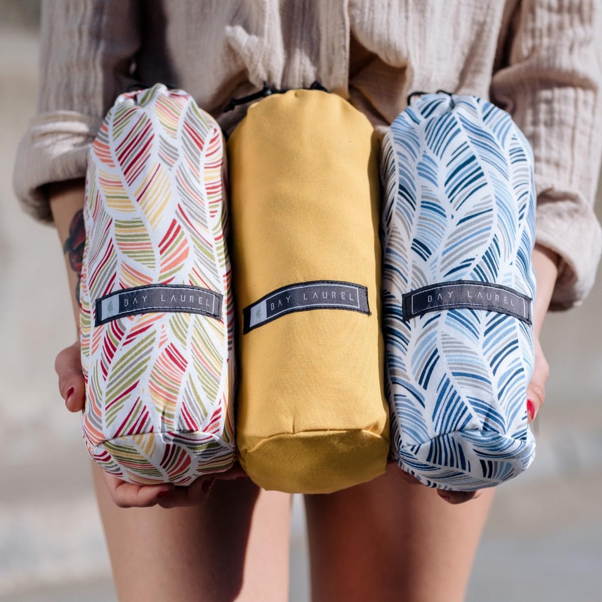 Bay Laurel Beach Towel Quick Dry Sand-Free Lightweight Travel-Friendly