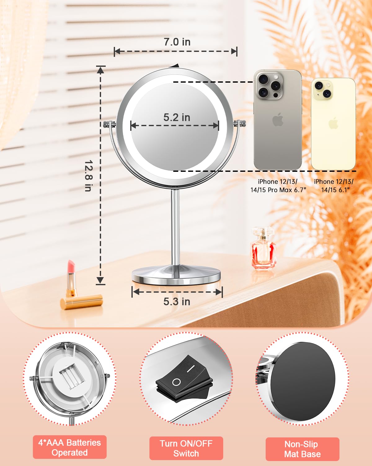 Best-in-Class Magnifying Mirror with Lights