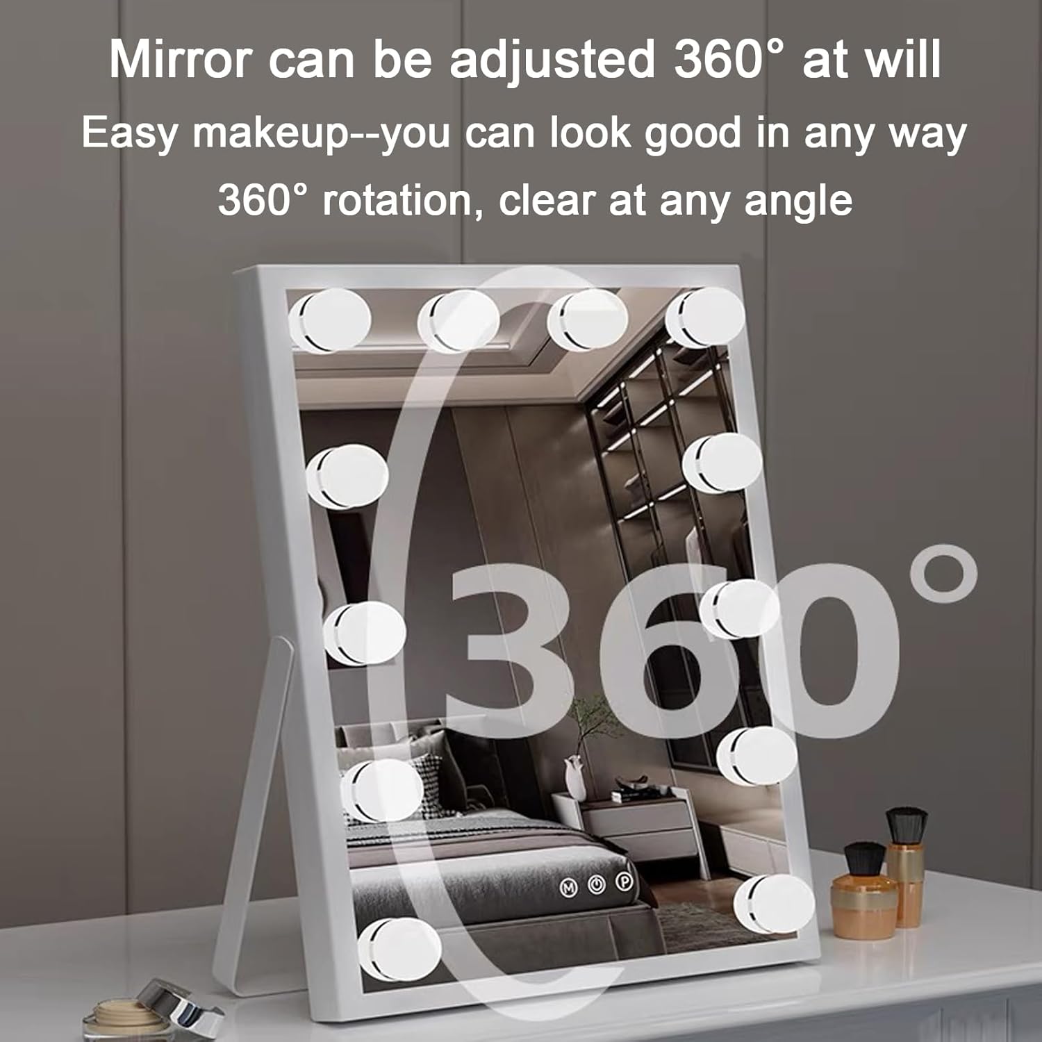 Exquisite Diamond LED Makeup Mirror