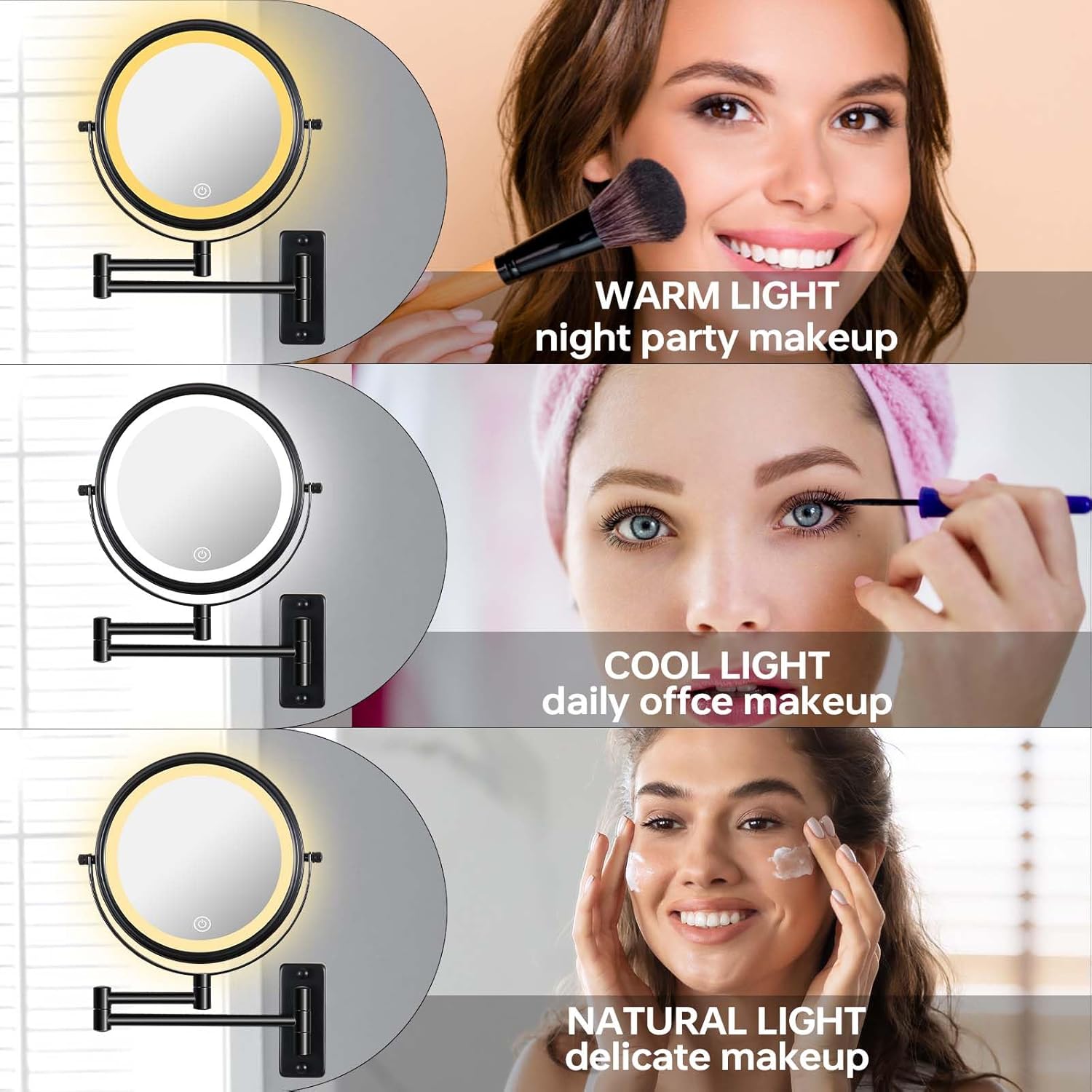 LANSI 10X Rechargeable Magnifying Beauty Mirror