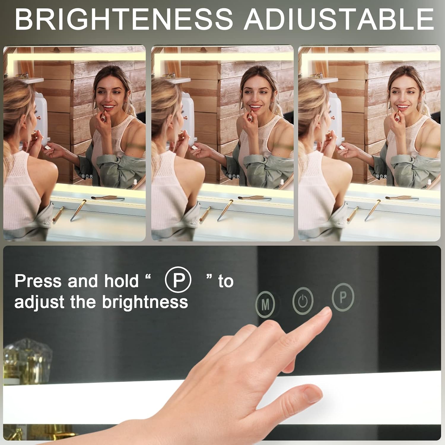 Elegant Vanity Mirror with 3 Modes and Adjustable Brightness