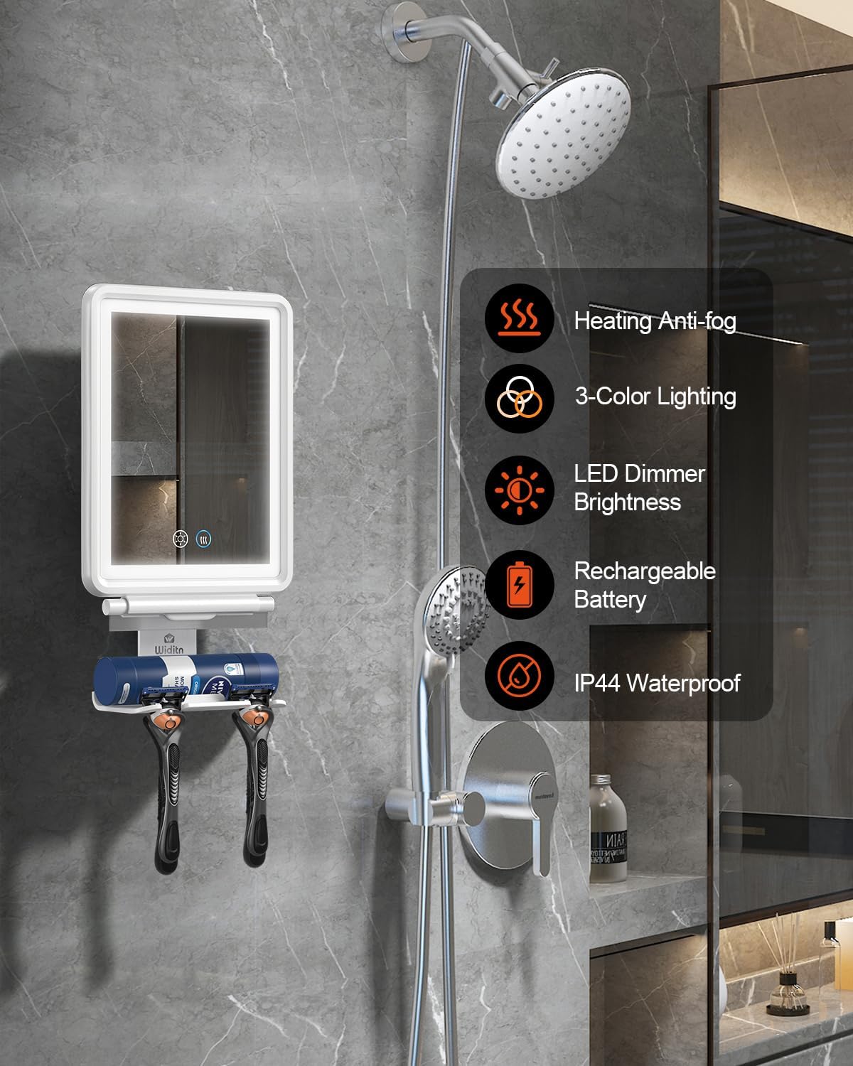 Experience a Smooth Shave with the Widitn Heated Shower Mirror