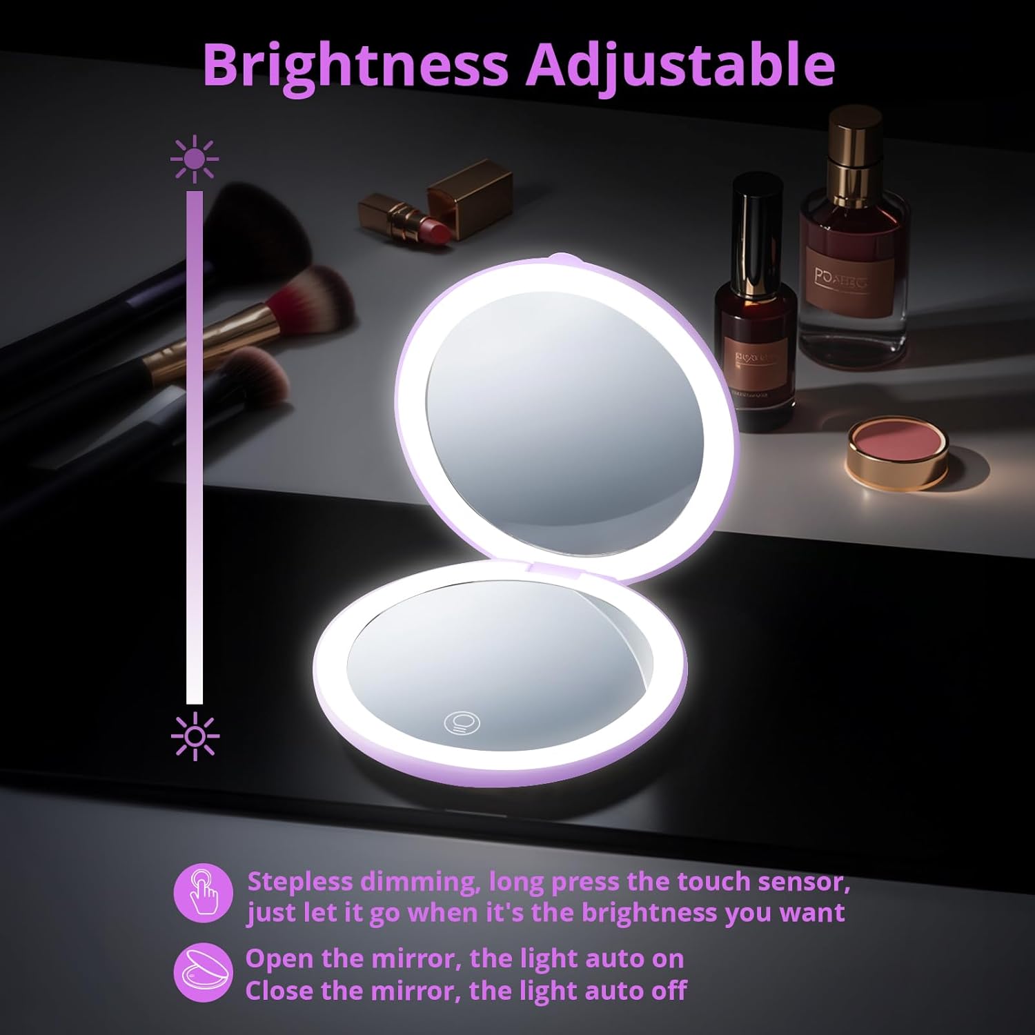 Travel Compact Magnifying Makeup Mirror