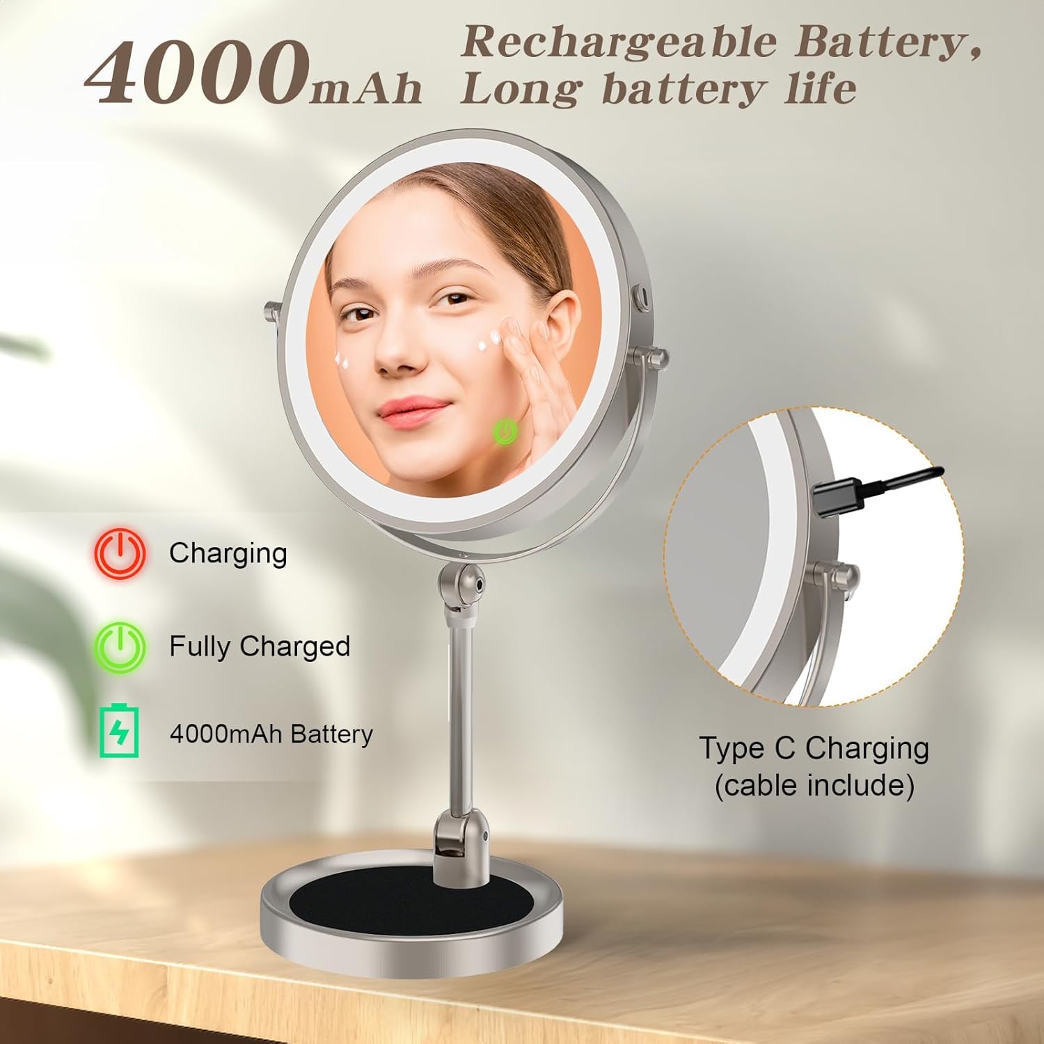9 High-Quality Makeup Mirror with 1X10X Magnification