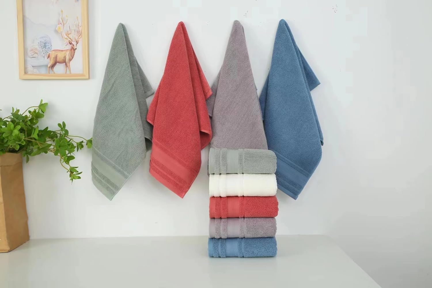 Luxury Soft Cotton Hand Towels Set - 5 Piece