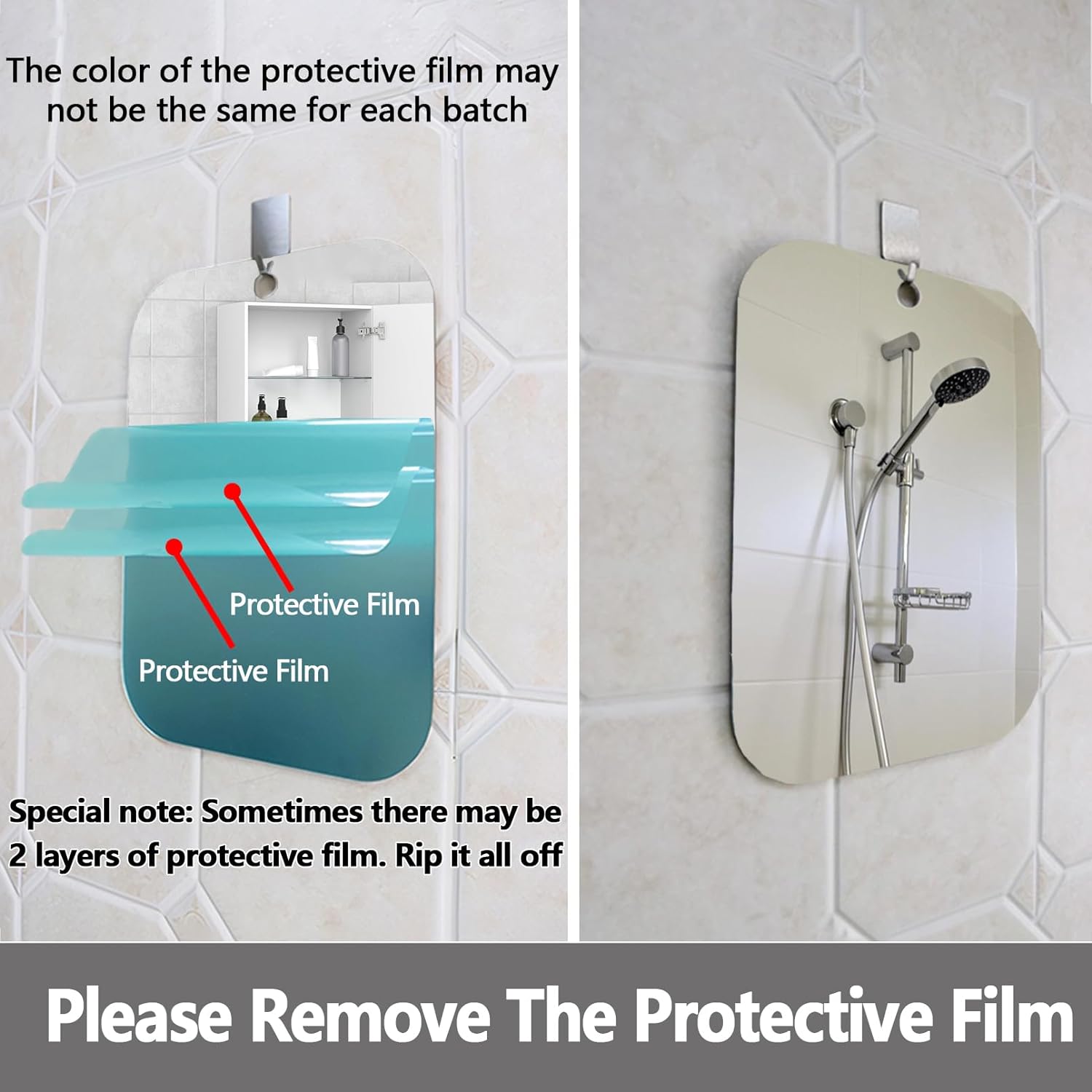 Anti-Fog Shatterproof Portable Mirror