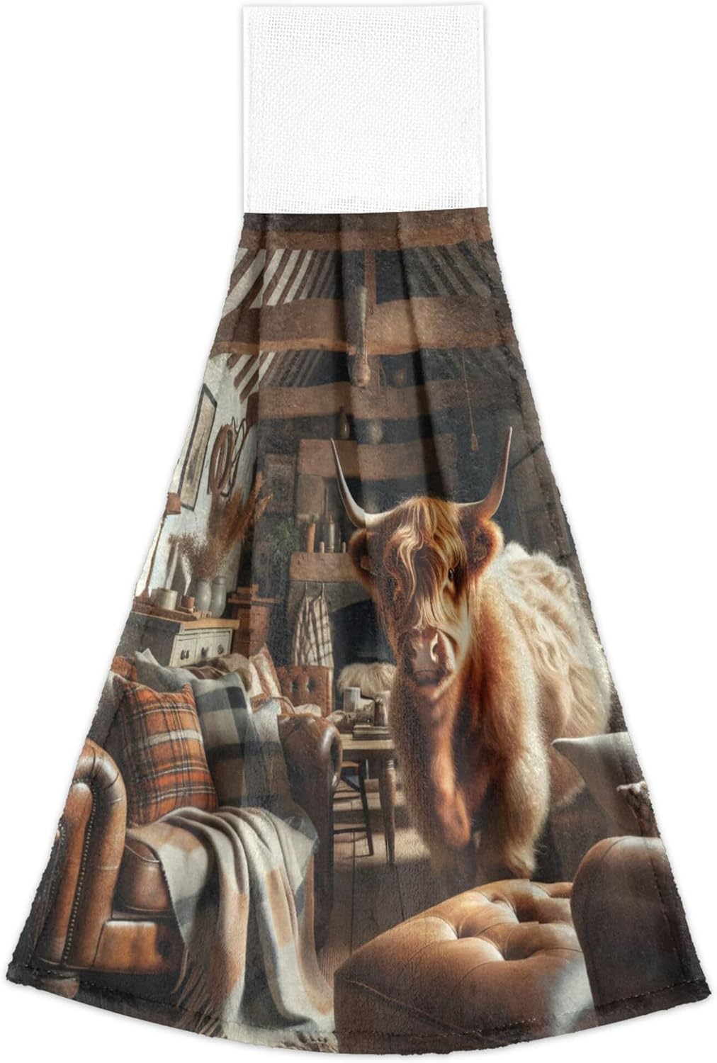 Scotland Highland Cattle Kitchen Hanging Hand Towels