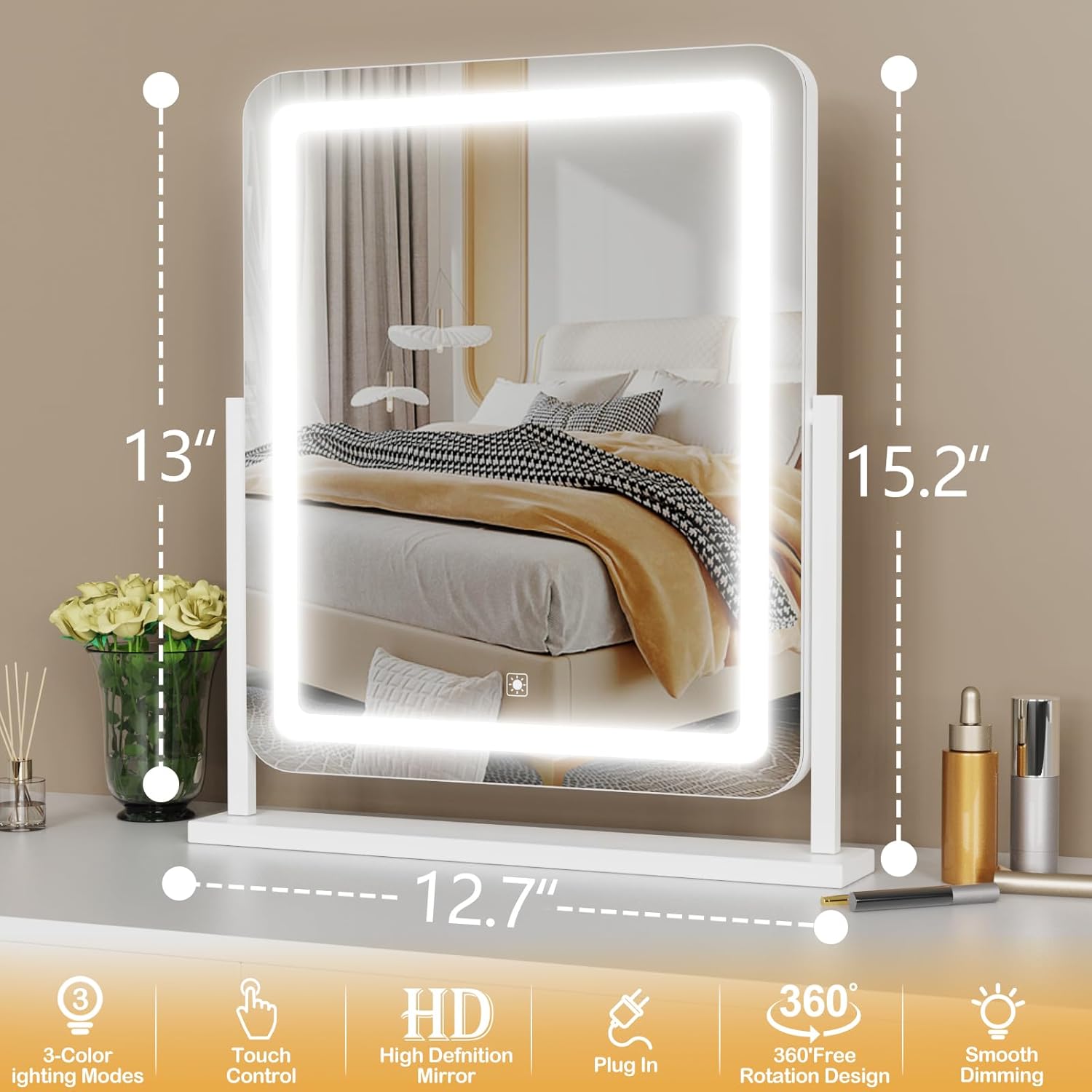 Gvnkvn Makeup Vanity Mirror with Lights