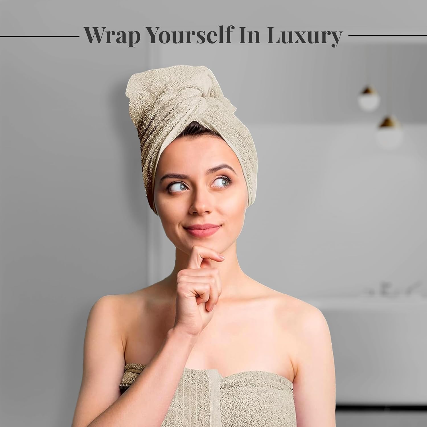 Lightweight 100 Cotton Towels Bath Set Perfect for Bathroom Use