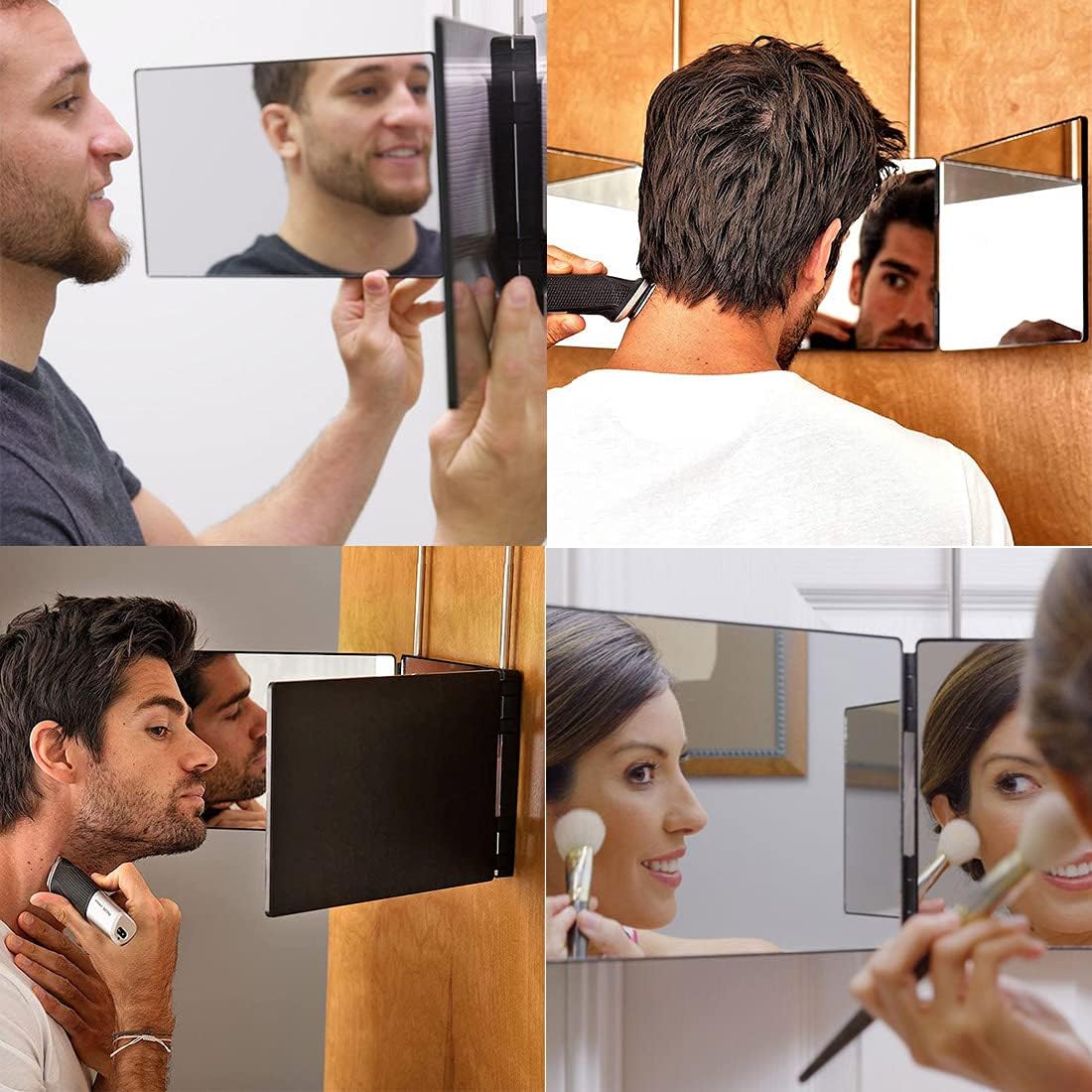 HIEEY 360 Trifold Mirror for Hair Cutting and Makeup