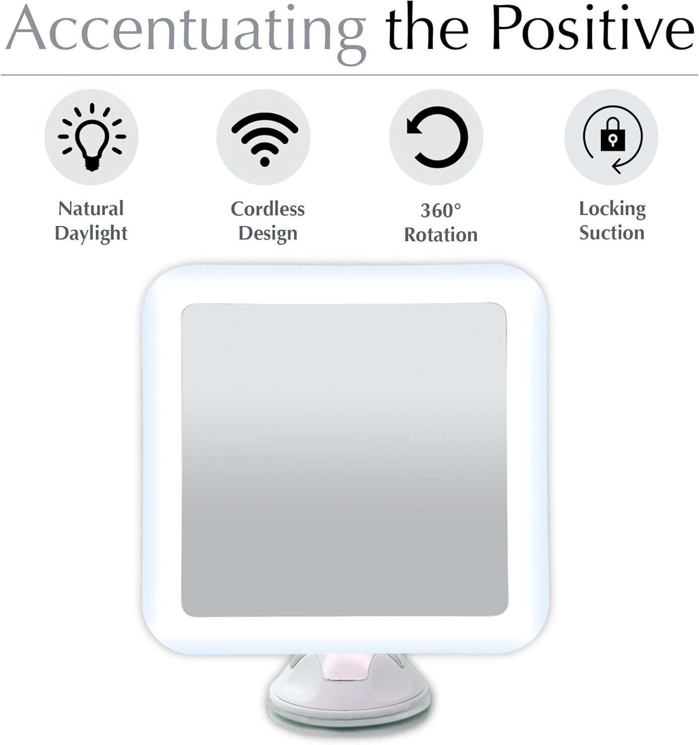 Fancii 10X Magnifying Lighted Makeup Mirror