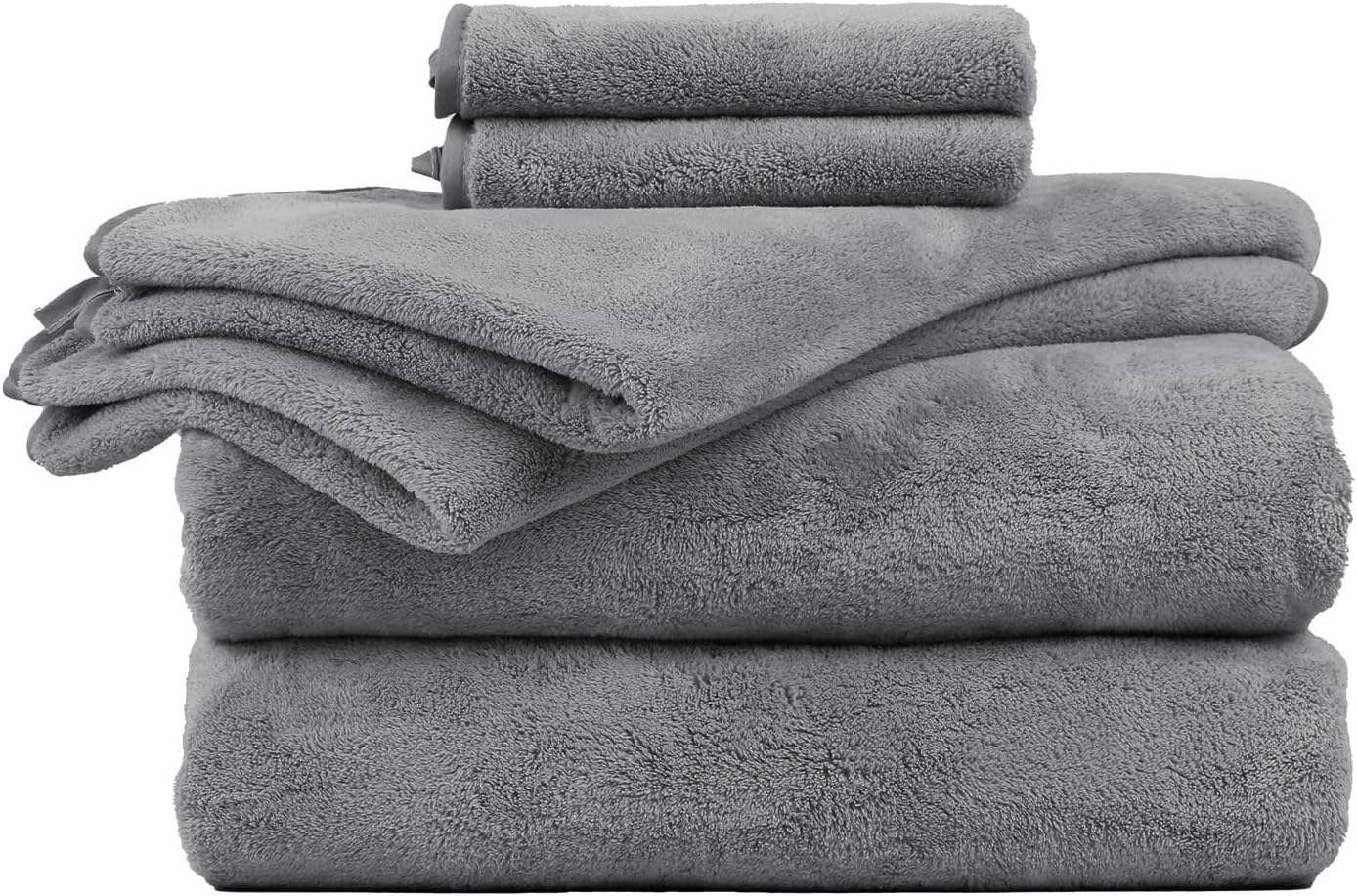 JML 6-Piece Bath Towel Set with Microfiber