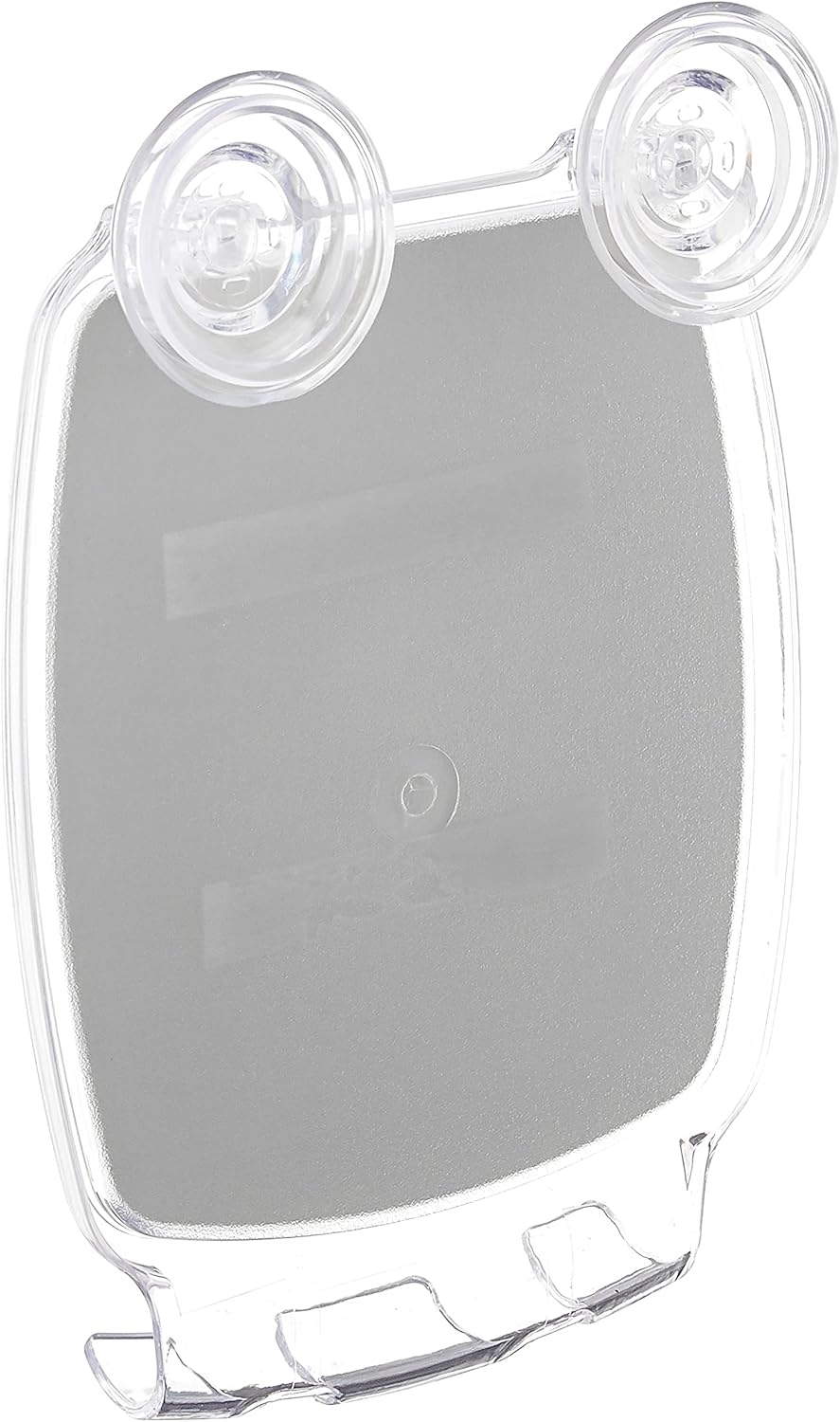 Fog-Free Suction-Attached Mirror With Razor Holder