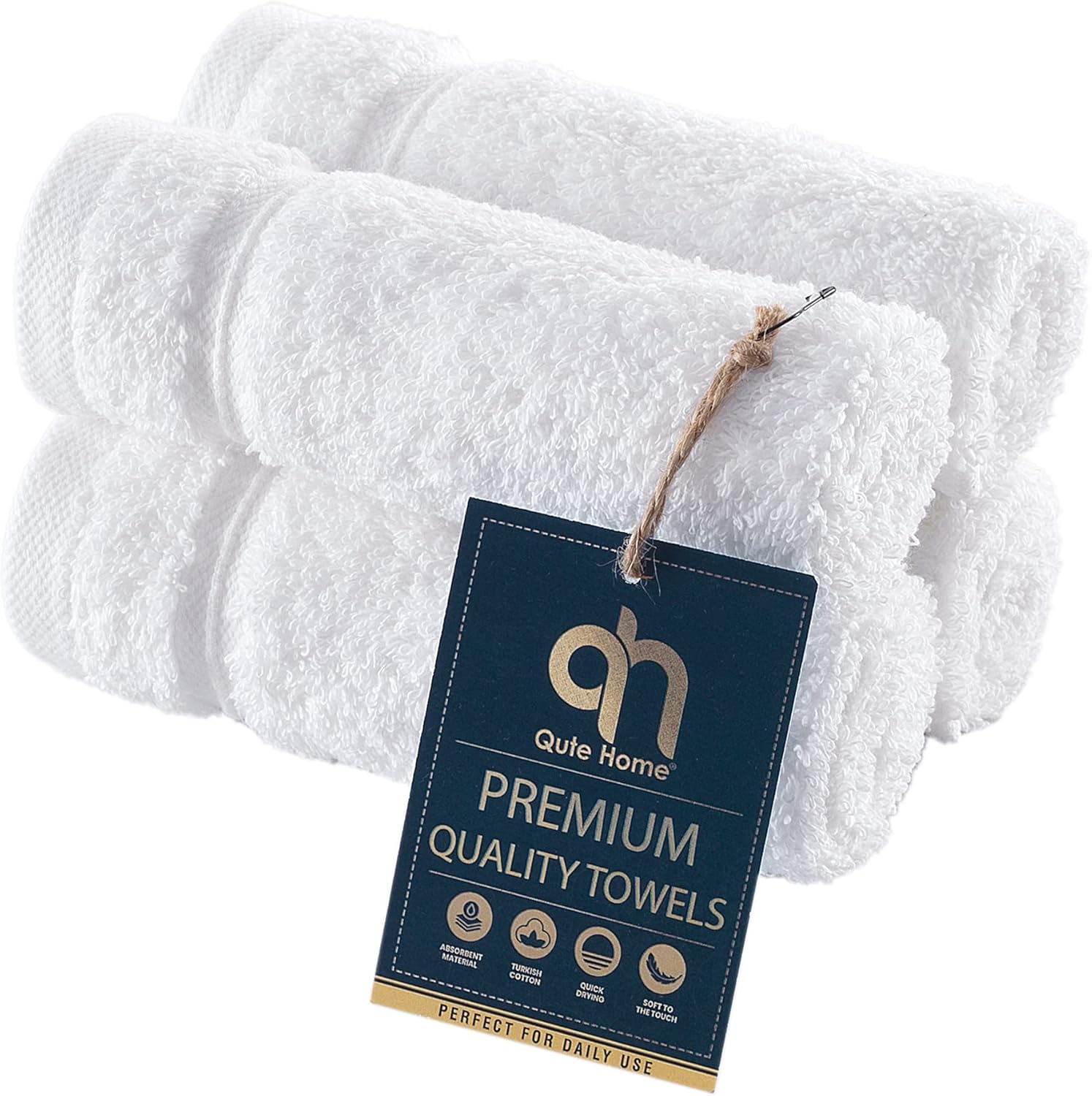 Qute Home 4-Piece Washcloth and towel Set
