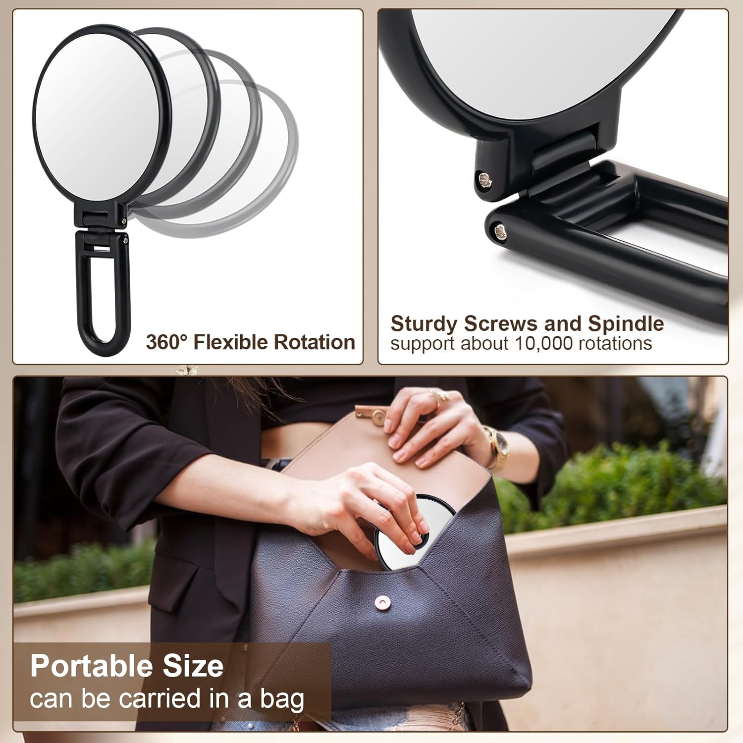 Foldable Travel Magnifying Mirror BOOMIBOO
