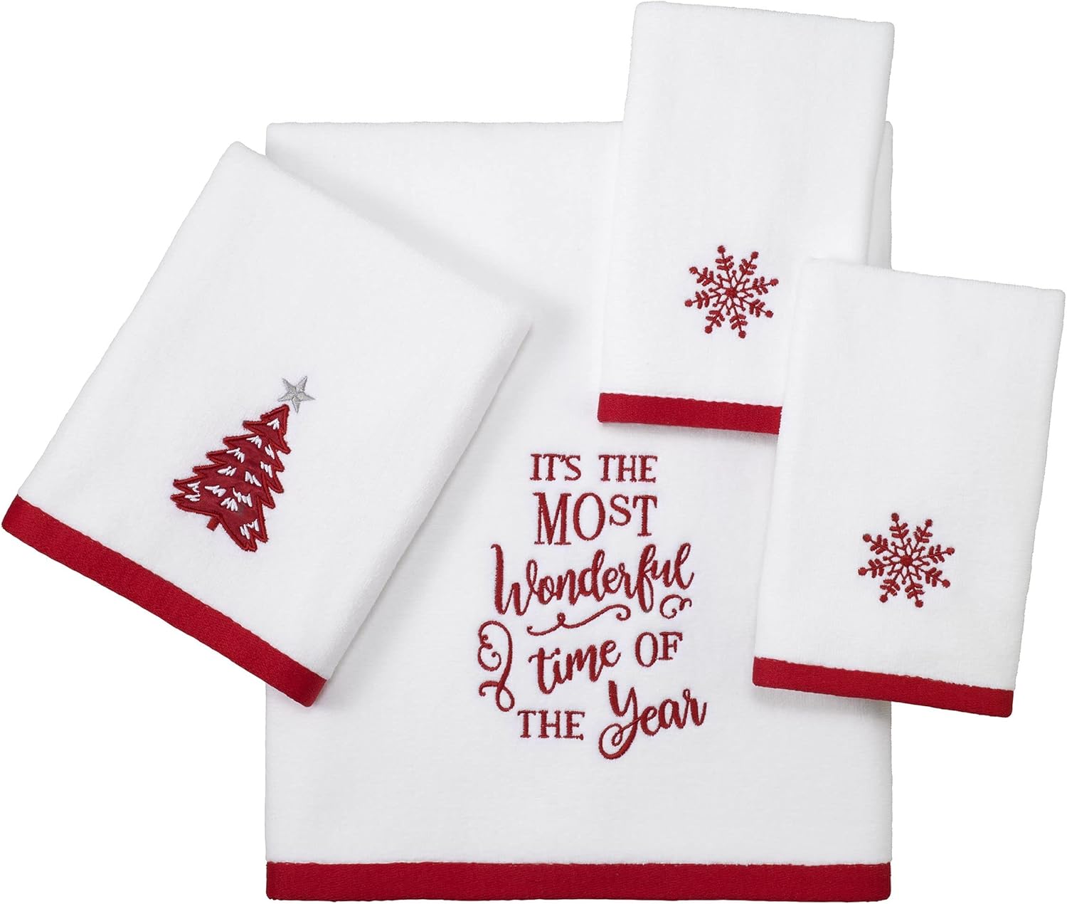 Avanti Linens - Sparkle Collection Fingertip Towels Soft Cotton Set of 2