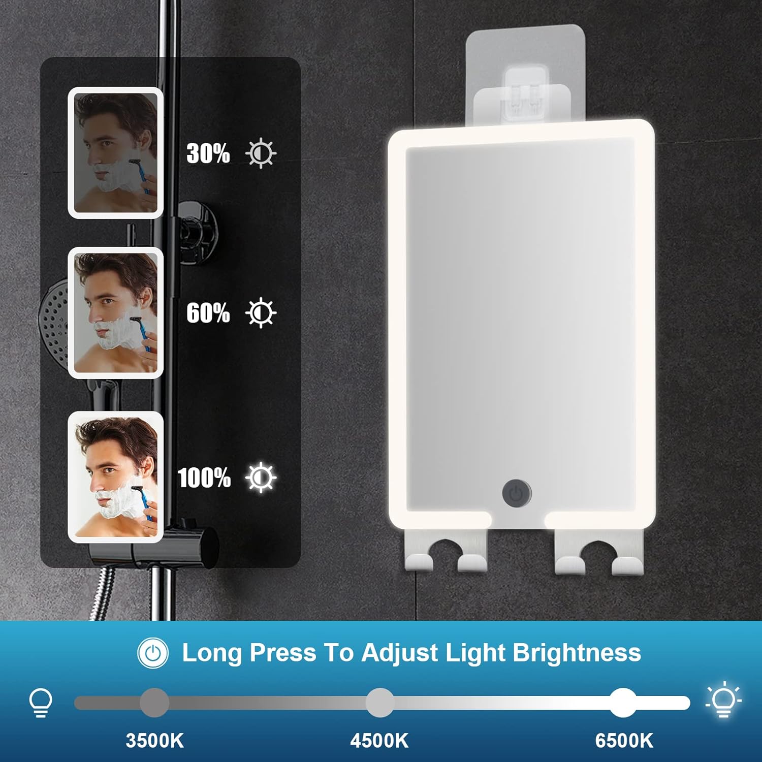 Heated Mirror Over-The-Shower for Shaving
